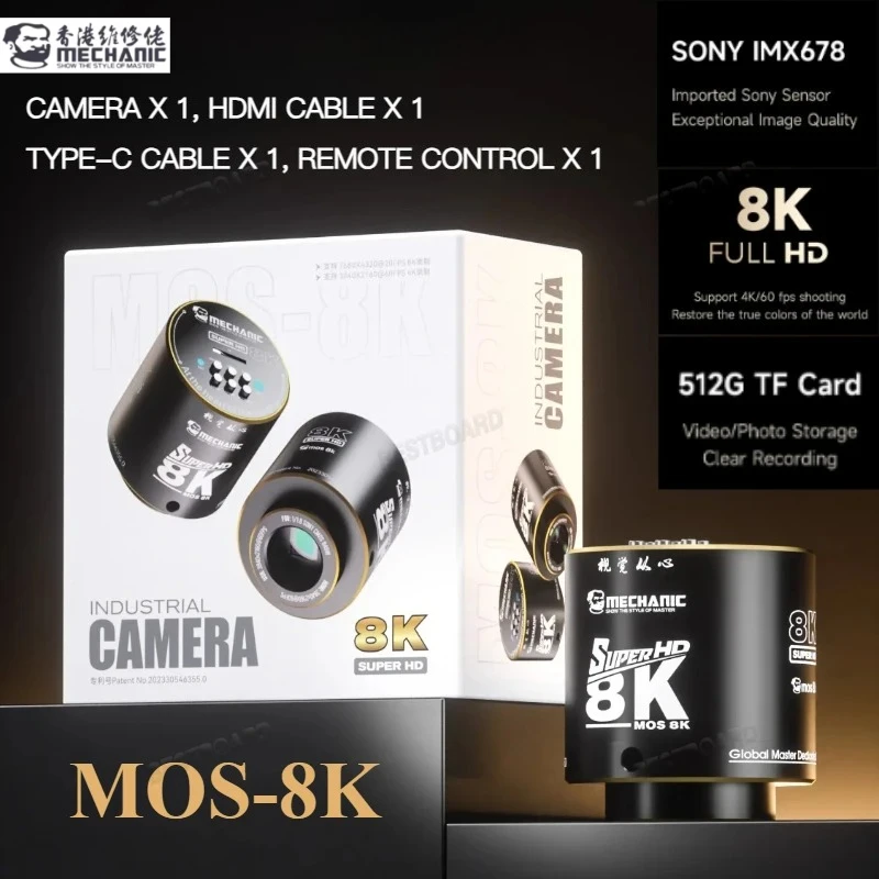  MECHANIC MOS-8K Microscope Camera 8K 4K HDMI USB Output