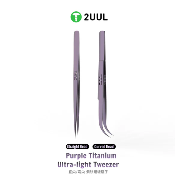 2UUL Ti22 Purple Titanium Ultra Precision Tweezer