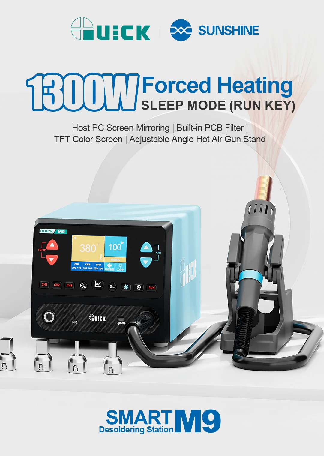 QUICK M9 Smart Lead-Free Hot Air Rework Station
