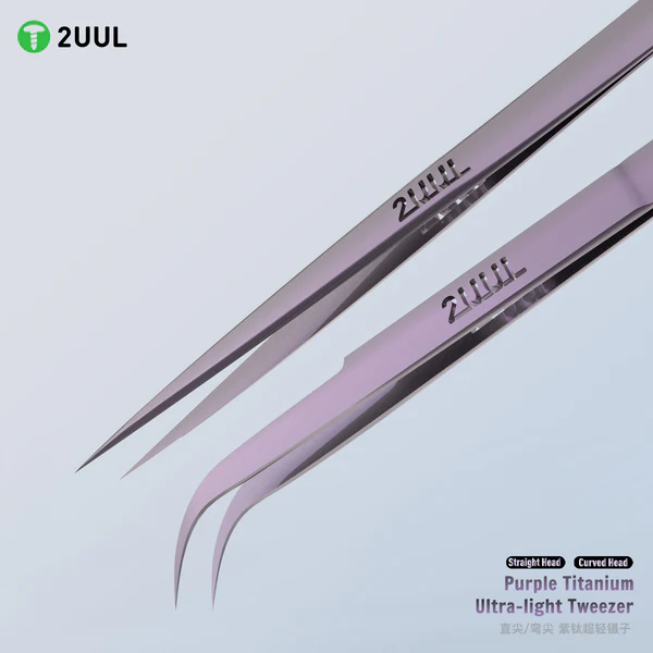 2UUL Ti22 Purple Titanium Ultra Precision Tweezer