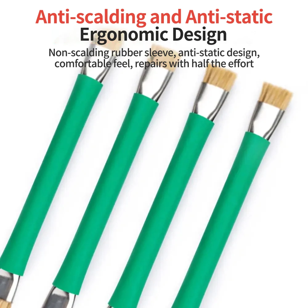  YCS 1PC Anti-Static Double Head NO METAL. Insulation Repair Hard Brush for Mobile Phone Motherboard