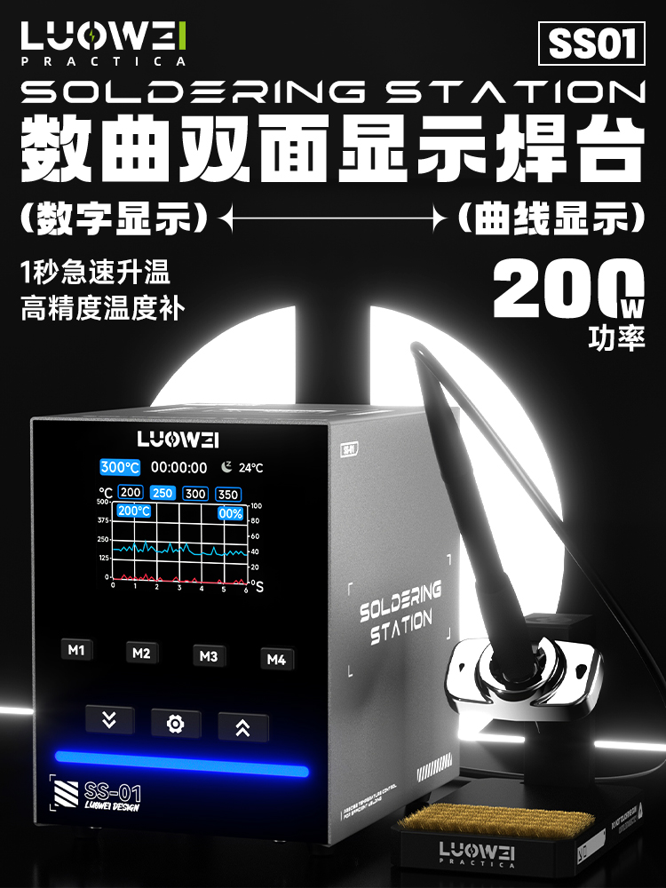 Luowei SS-01 200W Intelligent Soldering Station with Aging Automatic Detection System