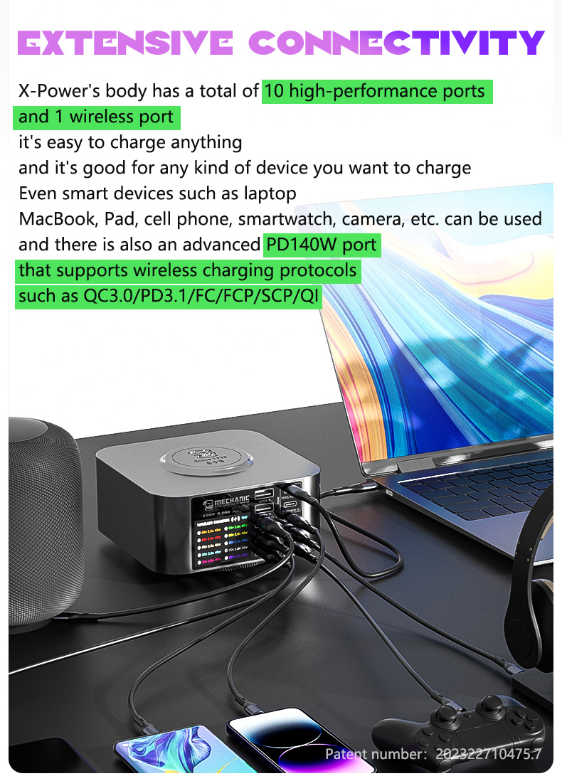 Mechanic X-Power Superfast 150W 10 Port Chargers