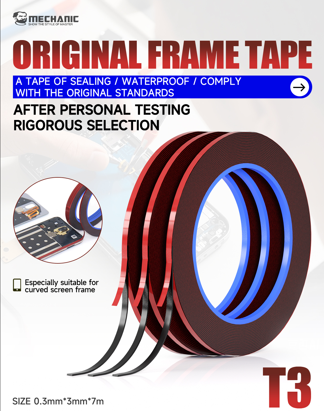  Mechanic T3 Double-Sided Adhesive Tape