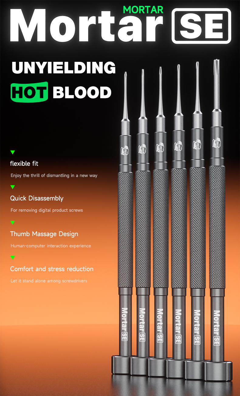 Mechanic Mortar SE Mini High Toughness Non-slip Magnetic S2 Steel 2D Screwdriver