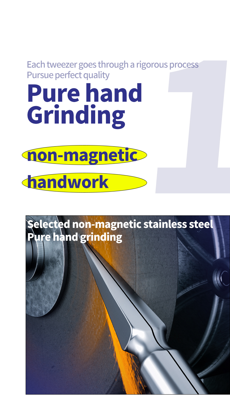  Mechanic KA14 Non-magnetic Stainless Steel Sharp Hard Micron Extra Tip Tweezers
