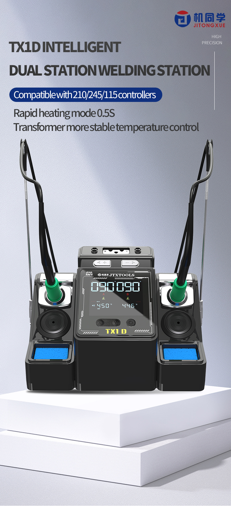 Jtx TX1-D Transformer Based Soldering Station Dual Handle