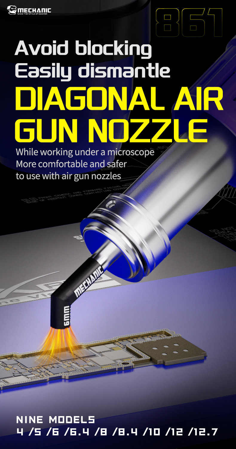 861 Diagonal Air Gun Nozzle set