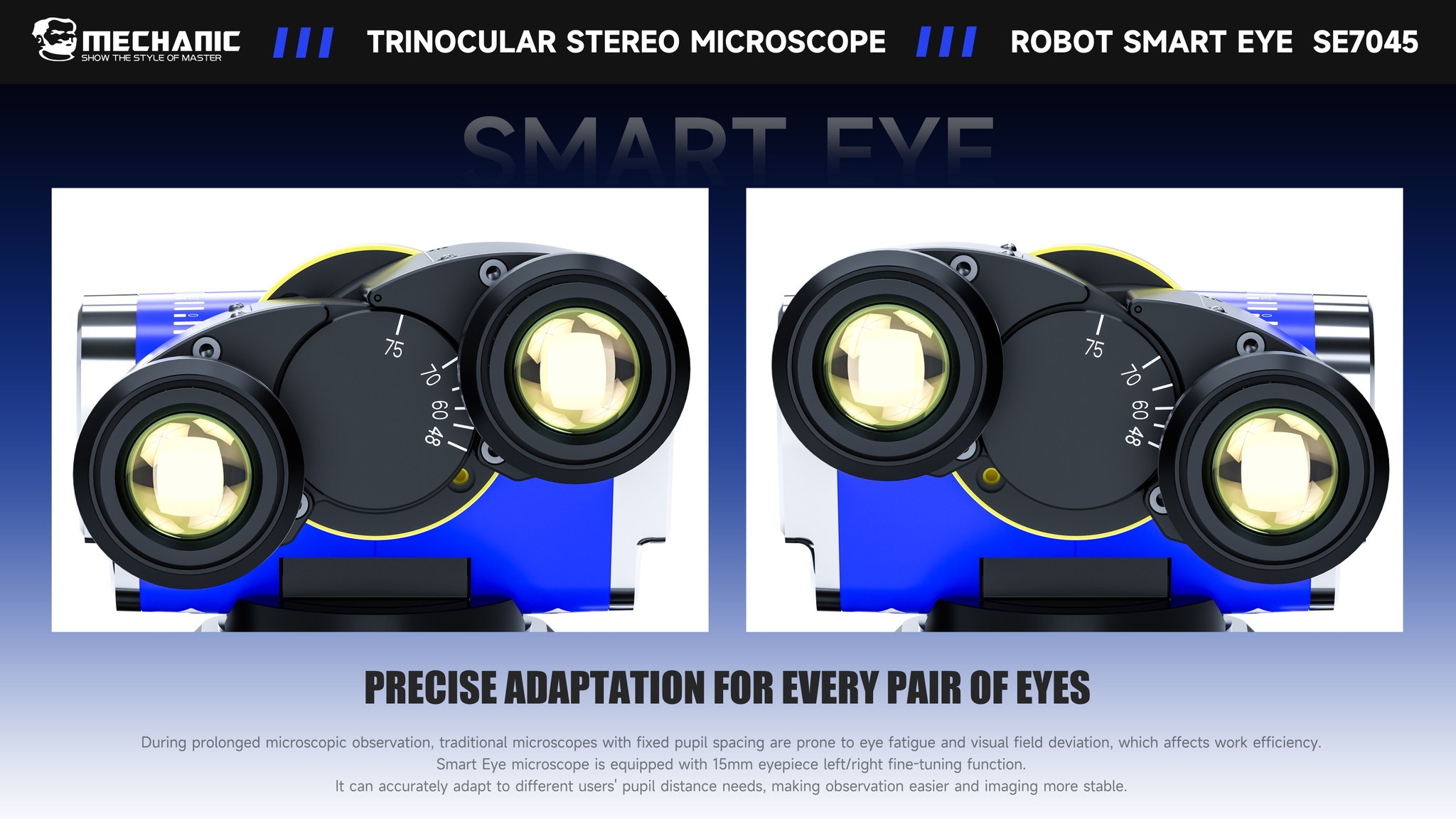 Mechanic Smart Eye Advance Trinocular Microscope