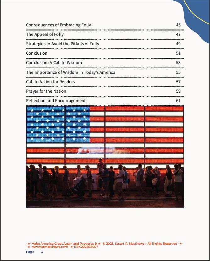 Make America Great Again and Proverbs 9