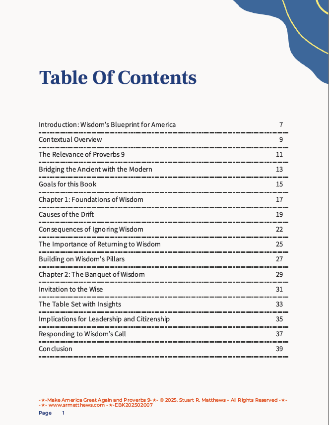 Make America Great Again and Proverbs 9