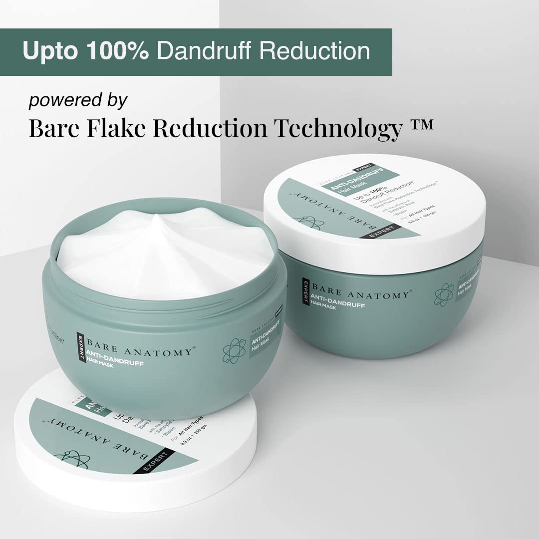 Bare Anatomy EXPERT Anti-Dandruff Hair Mask | Targets Oily Scalp and Sheds Dry Flakes | 250g