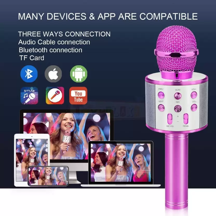 Toy MIc for  Kids Gifts,Karaoke Microphone for Kid Toys EAsy use  (Pink)