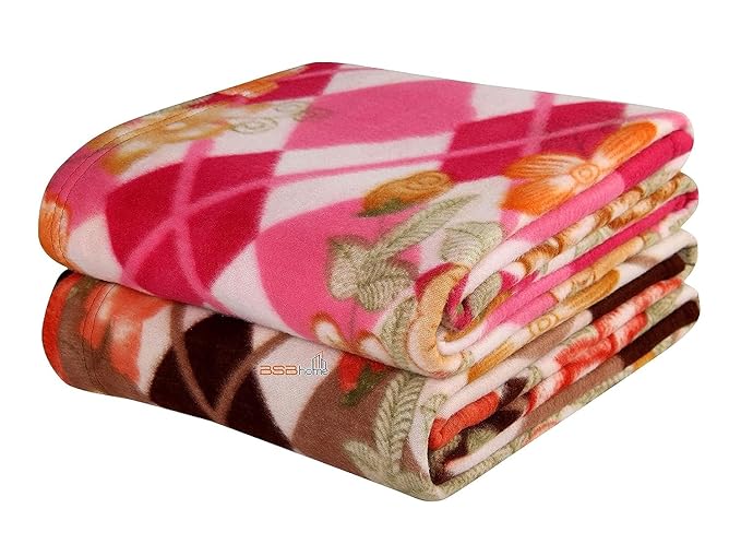 Printed Floral Fleece Blanket