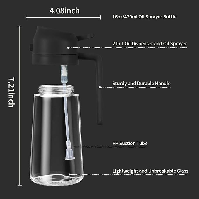 Glass Oil Dispenser Bottle