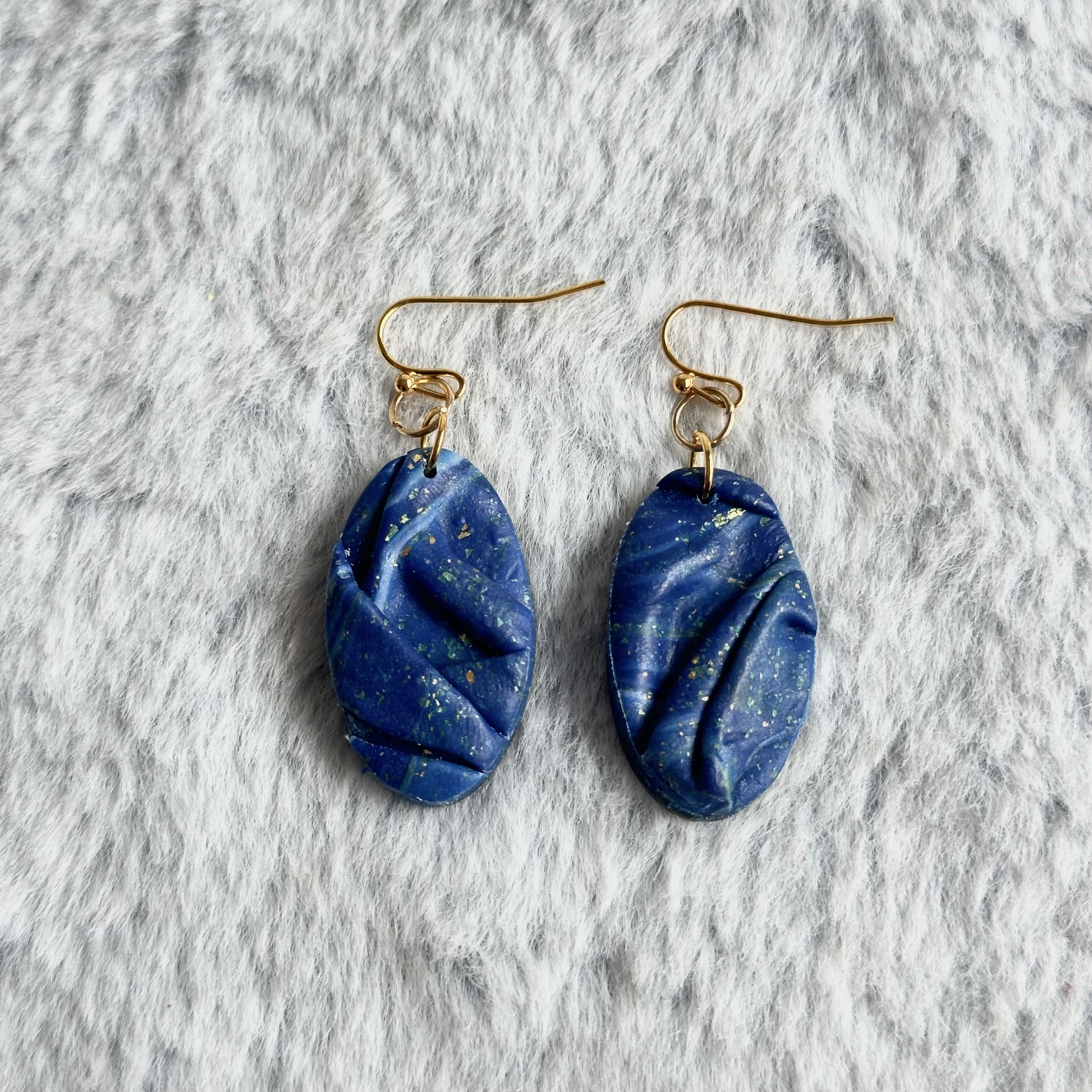 Handmade Blue Dangle Earrings