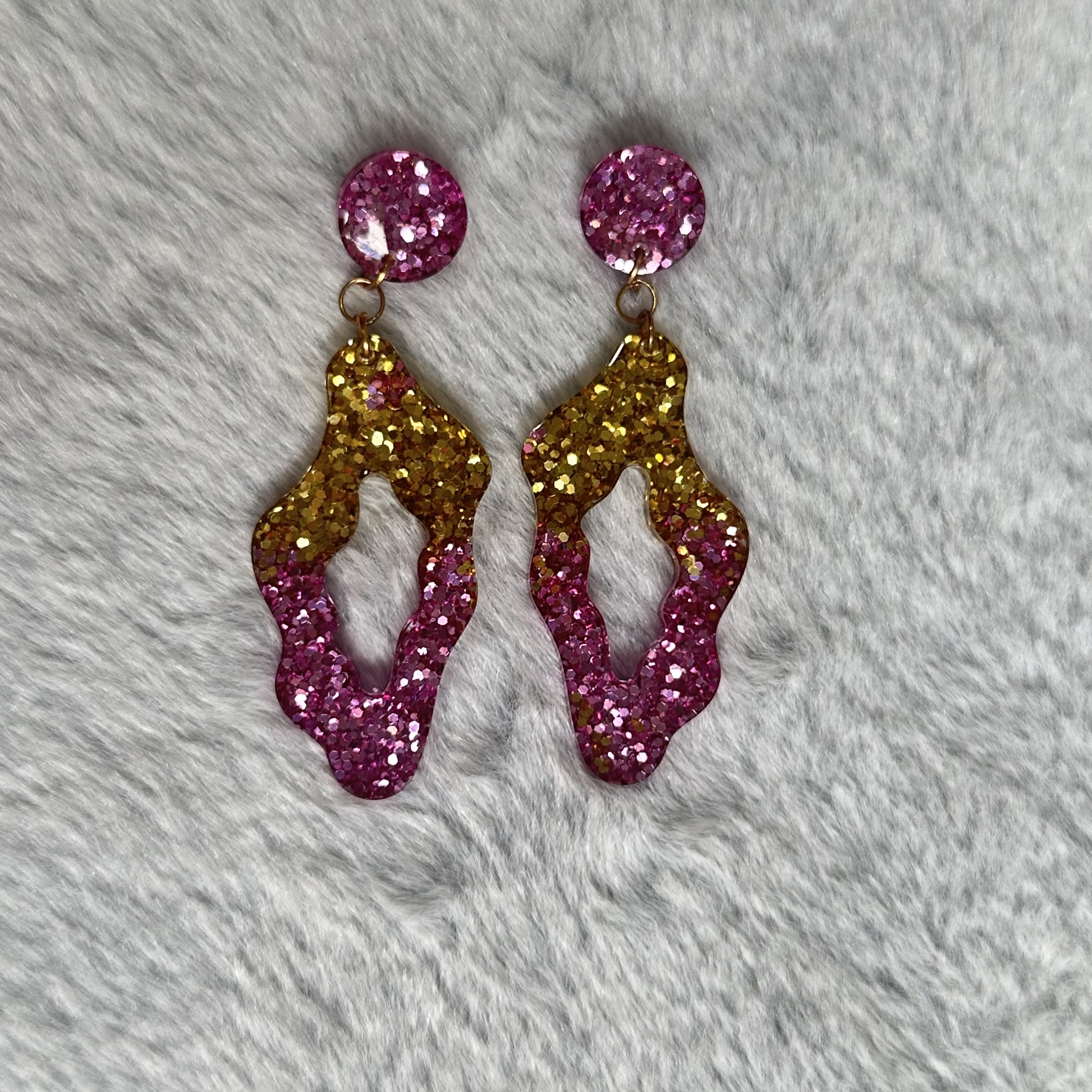 Glittery Dangle Earrings