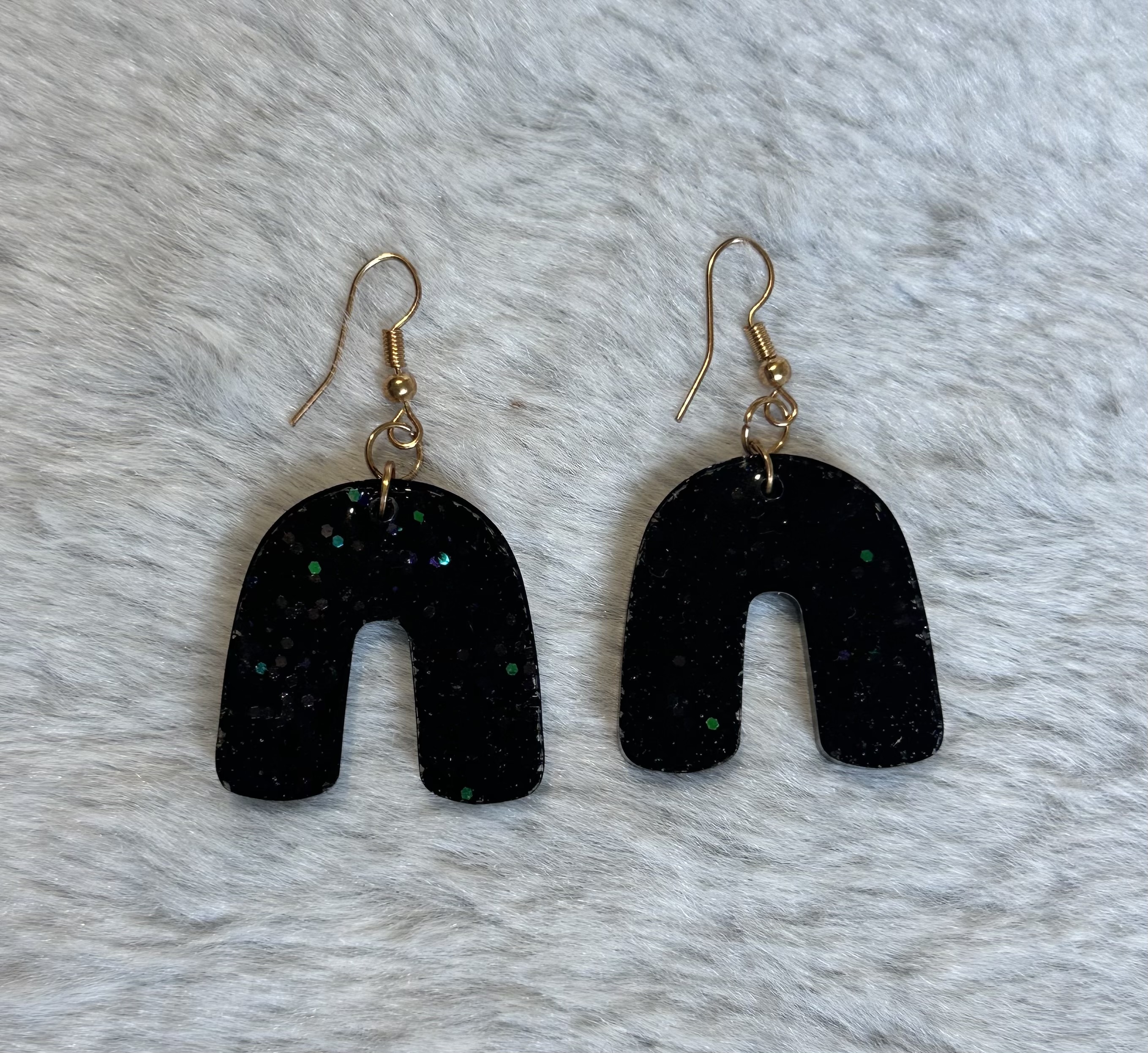 Black Arch Earrings
