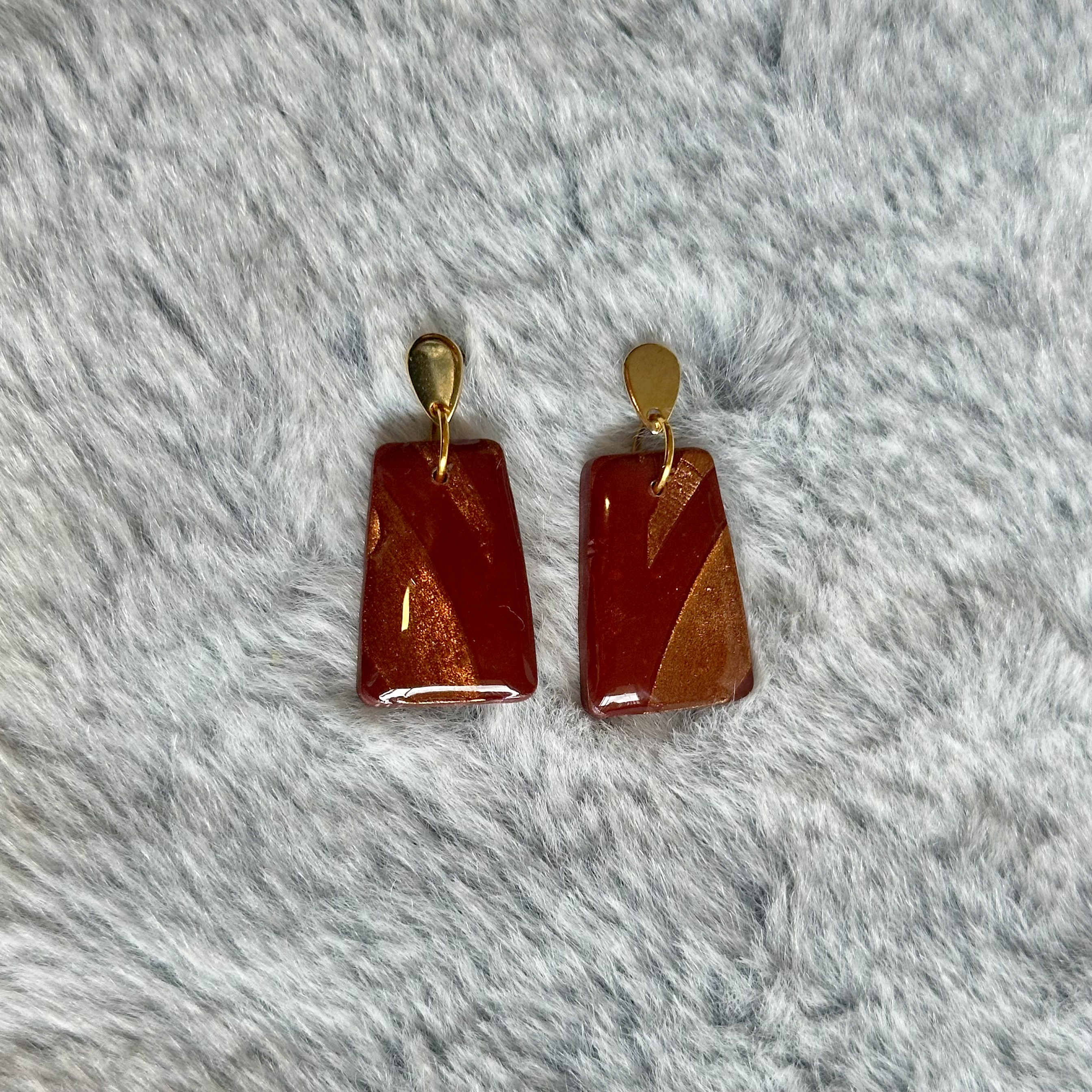 Geometric Gold-Plated Earrings