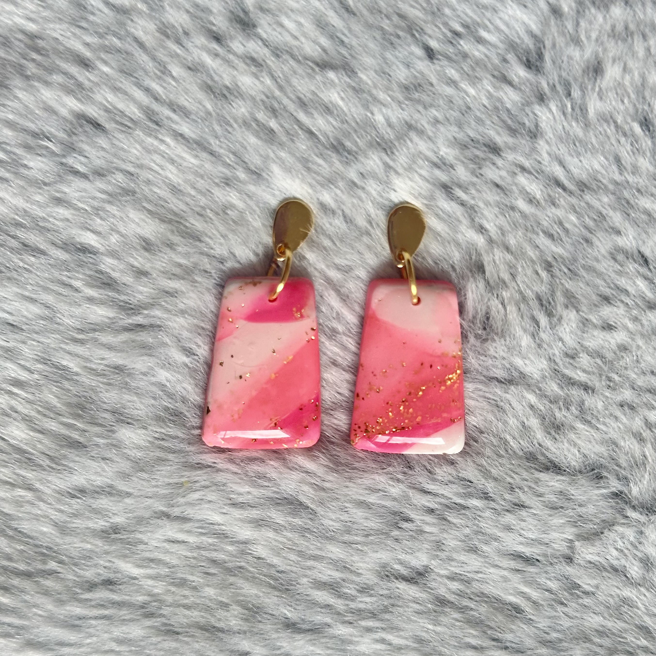 Pink Clay Earrings