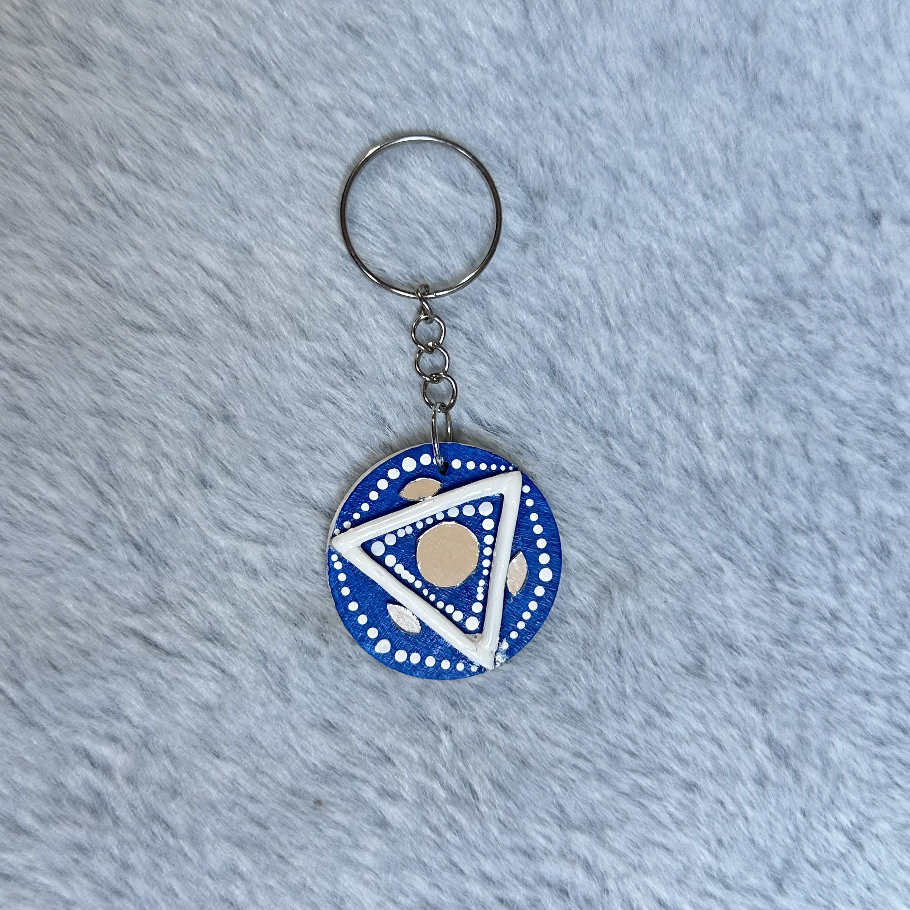 Handmade Blue Keychain