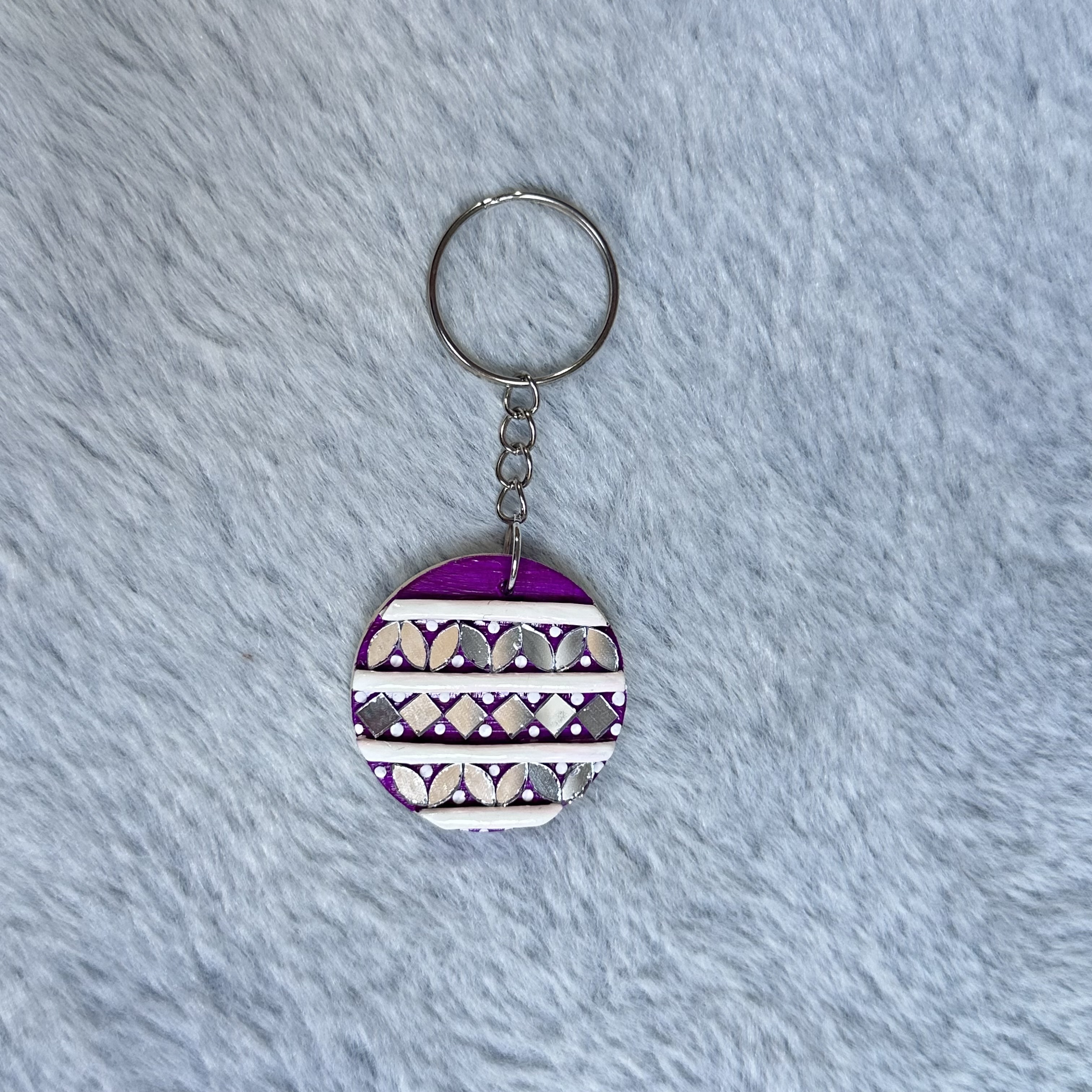 Handmade Purple Keychain