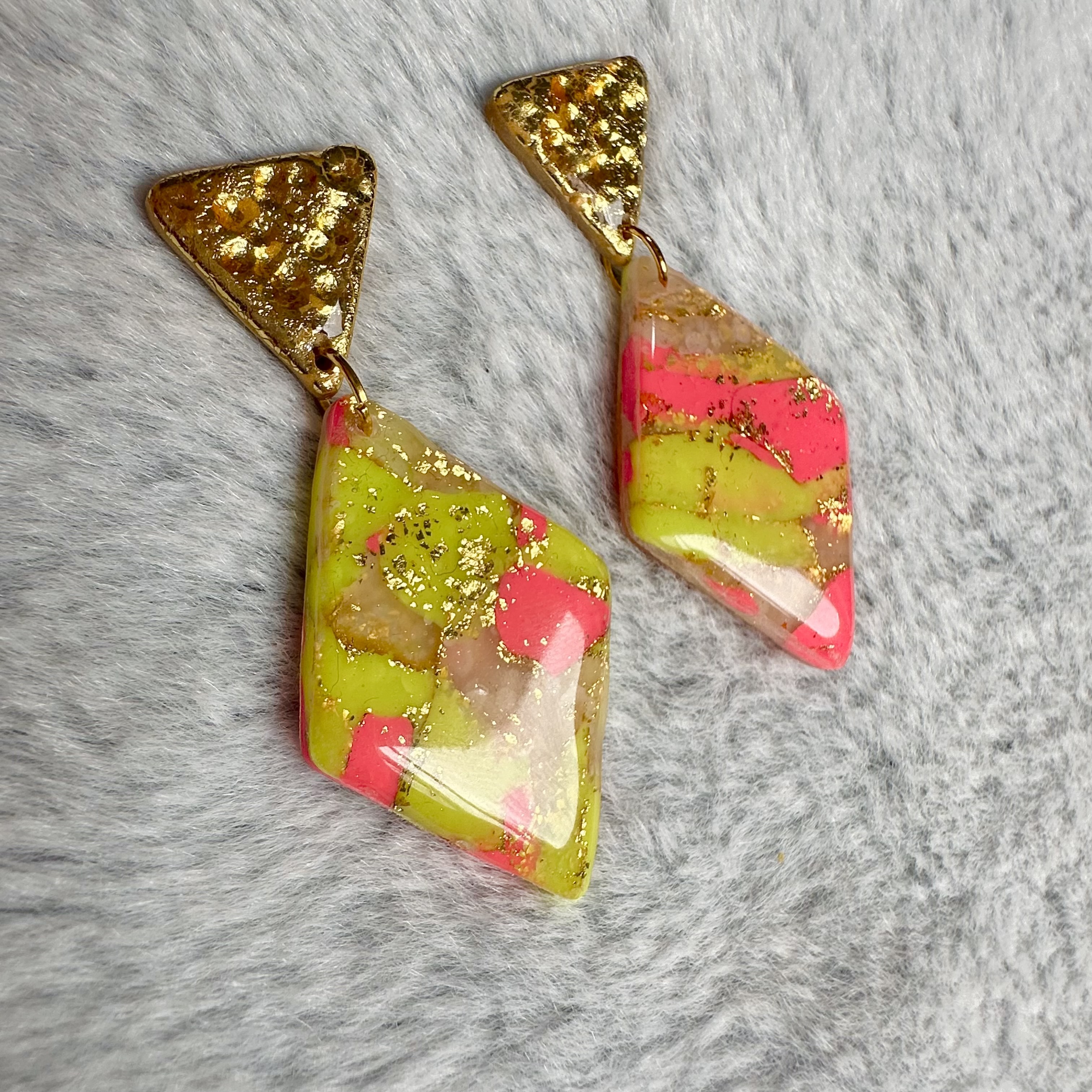 Colorful Marble Earrings