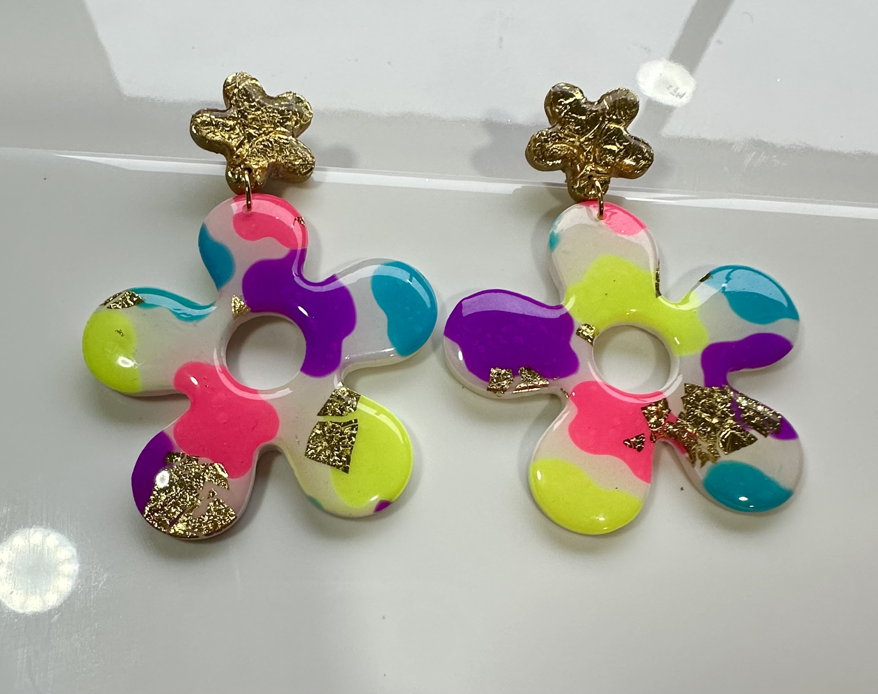 Colorful Flower Earrings