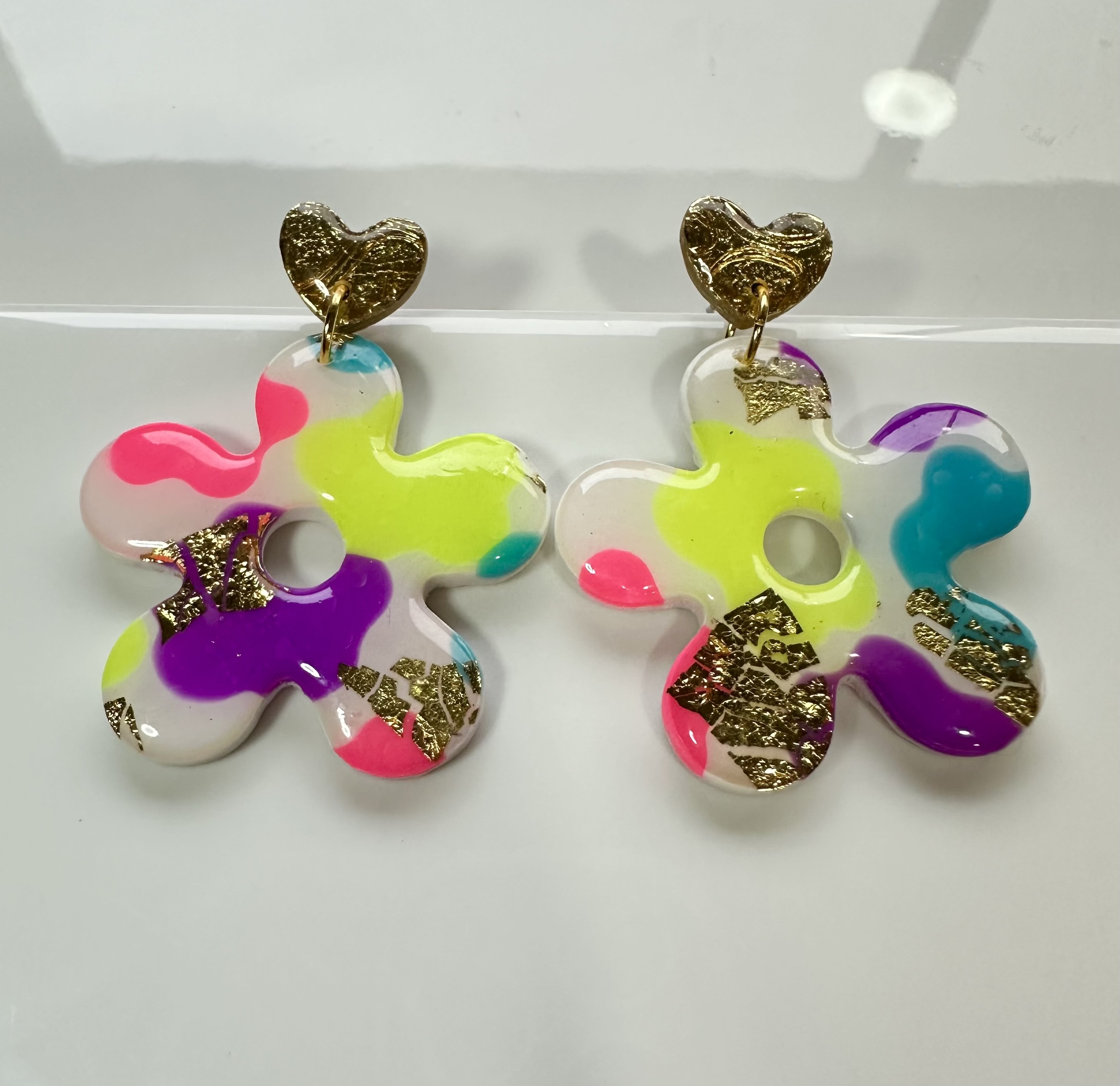 Colorful Flower Earrings (Small)