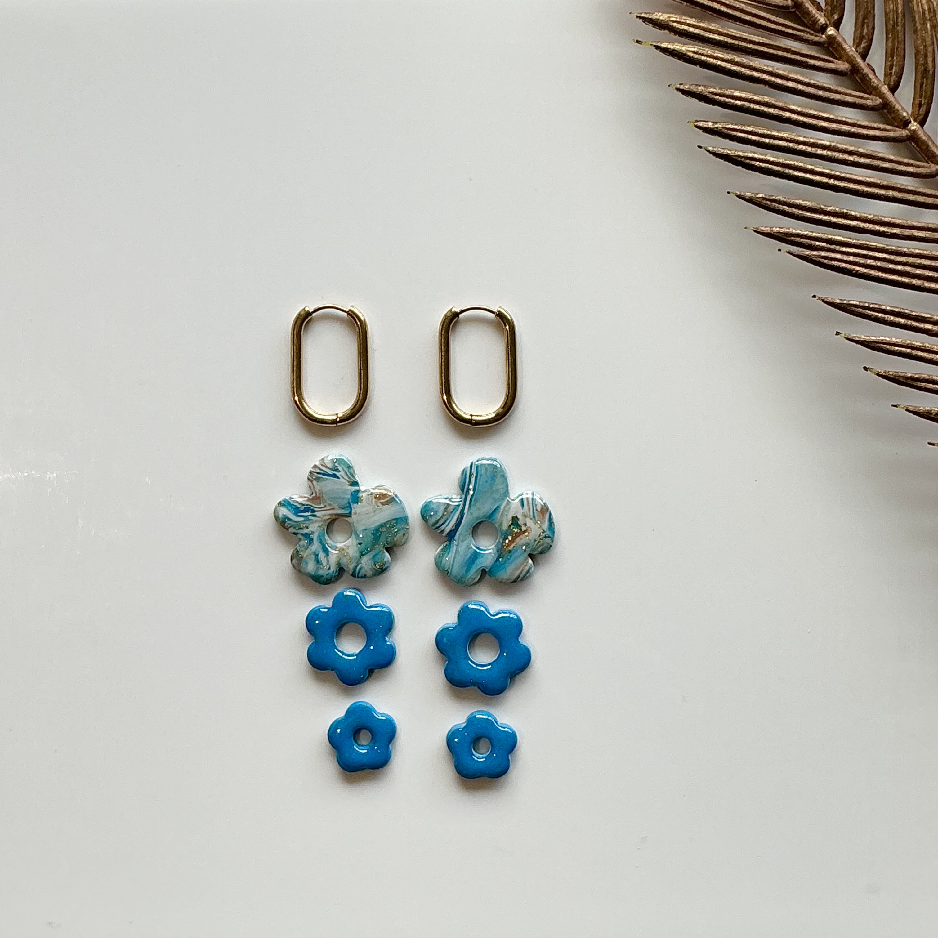 Handcrafted Floral Earrings Set