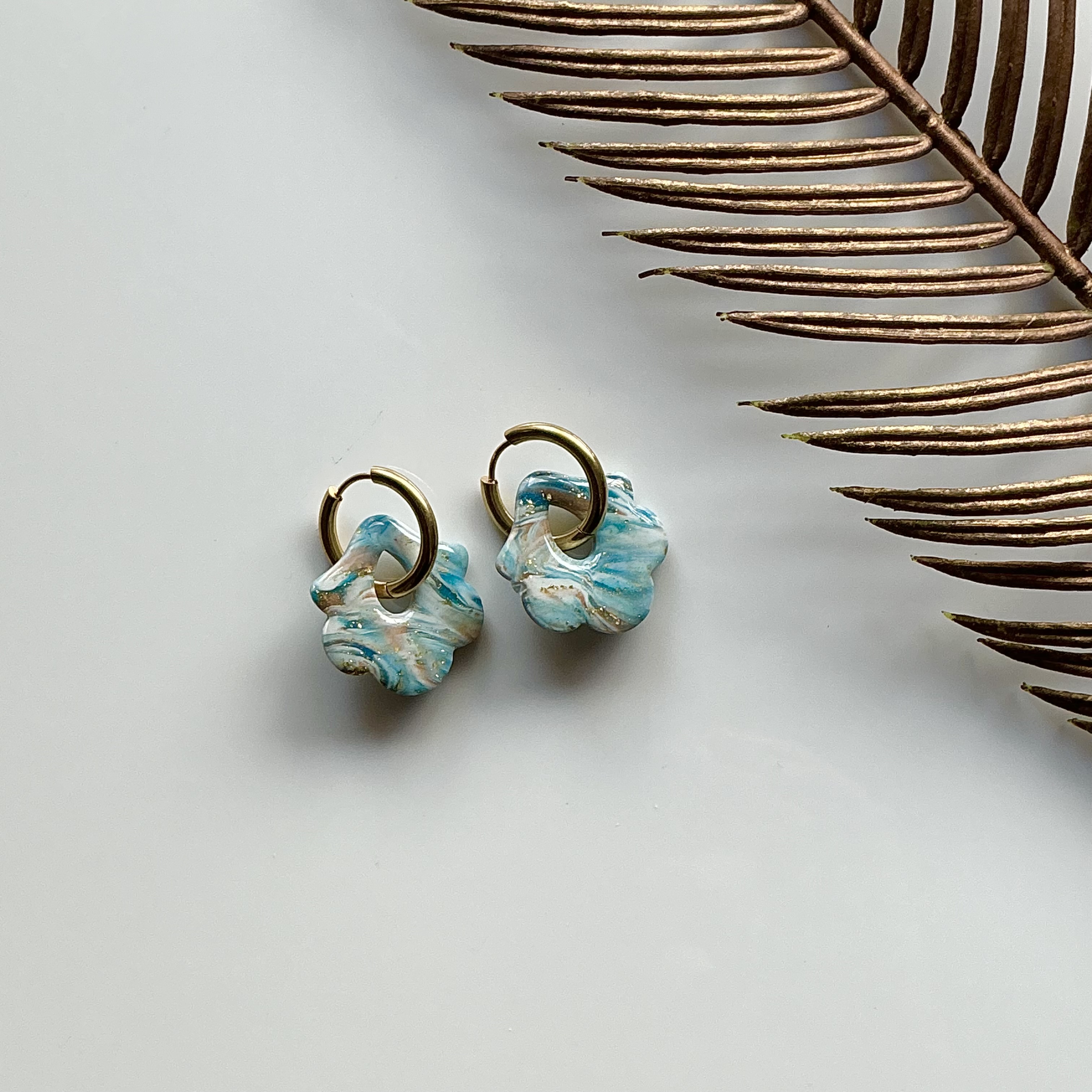 Floral Hoop Earrings