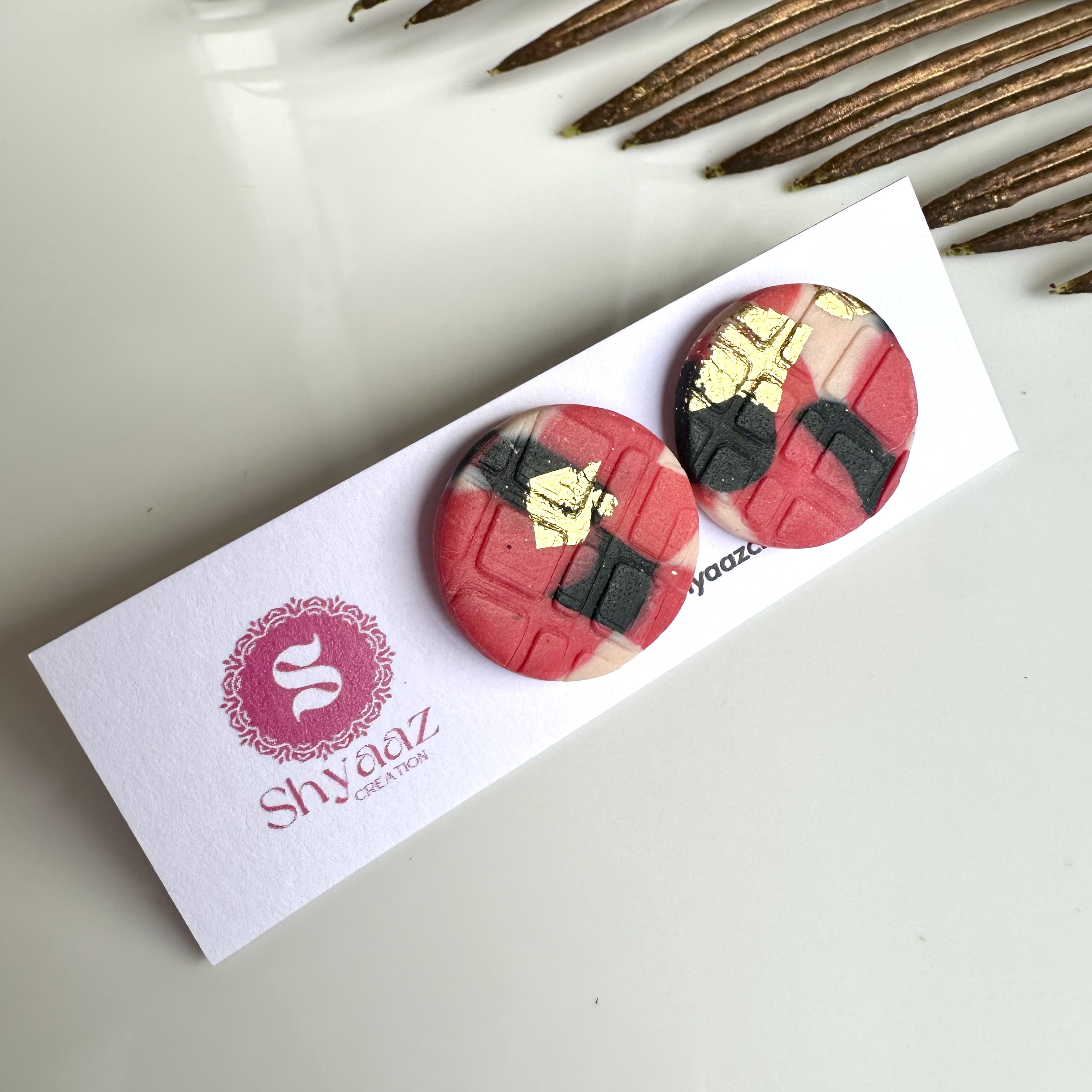 Handcrafted Clay Studs