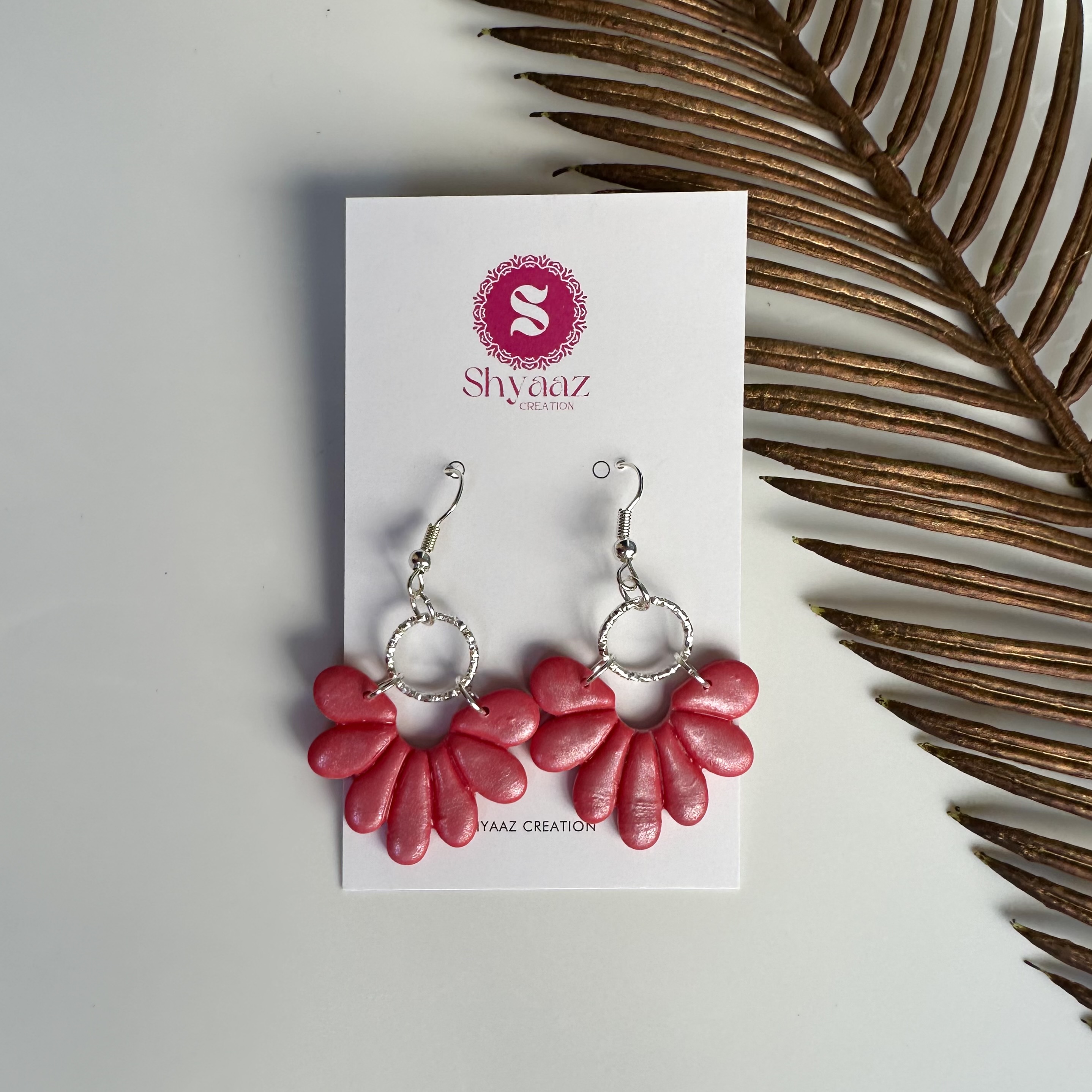 Red Petal Earrings