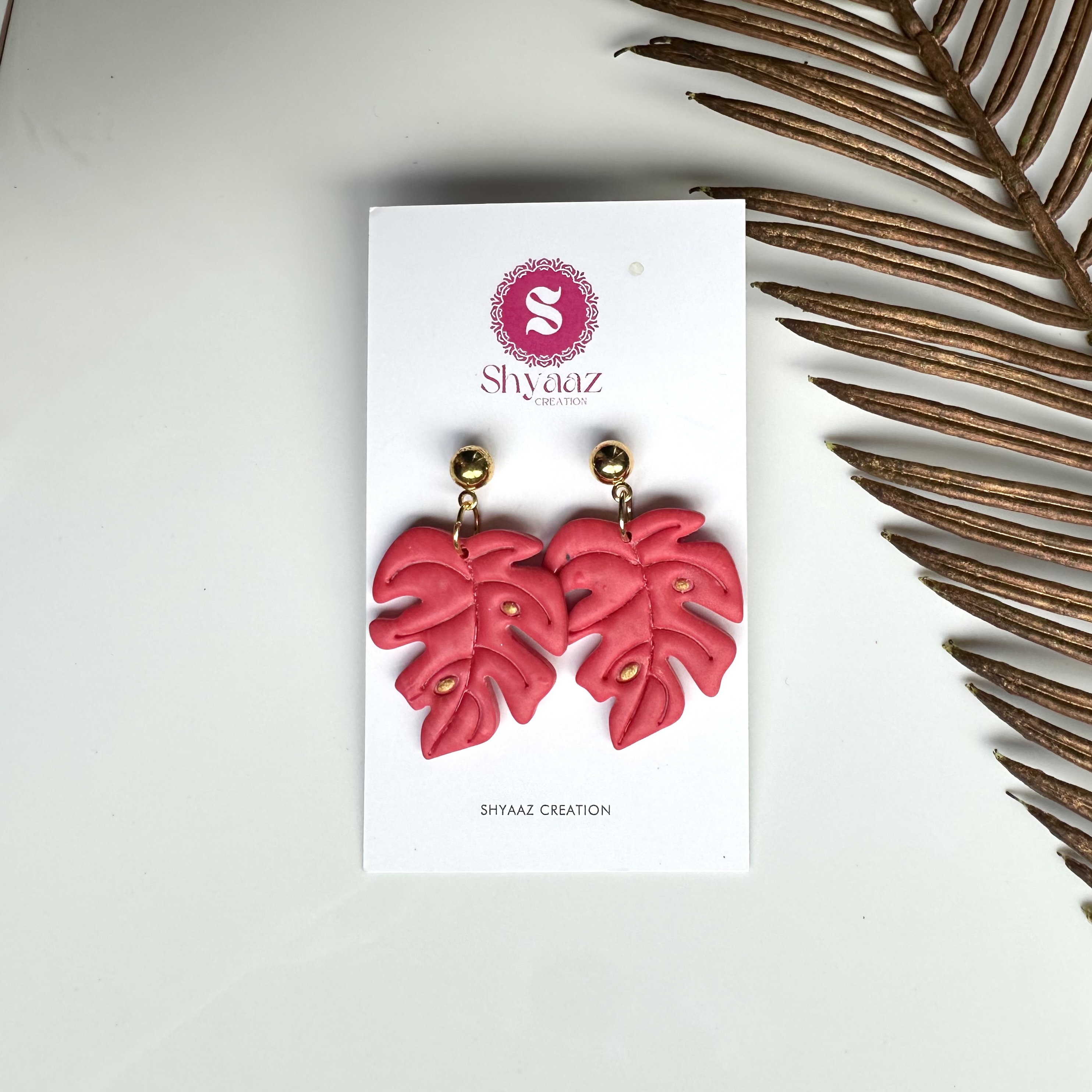 Red Leaf Earrings