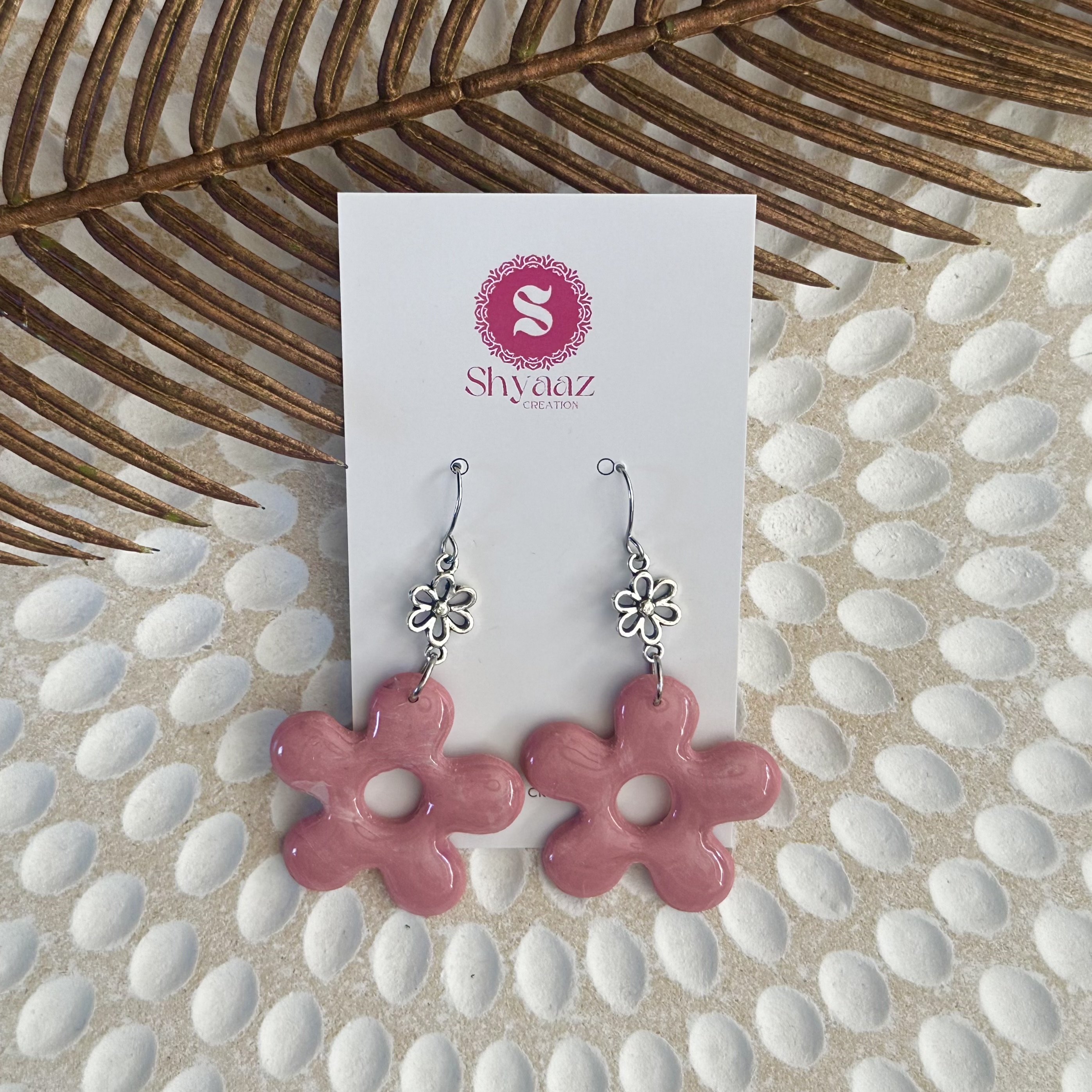 Flower-shaped earrings