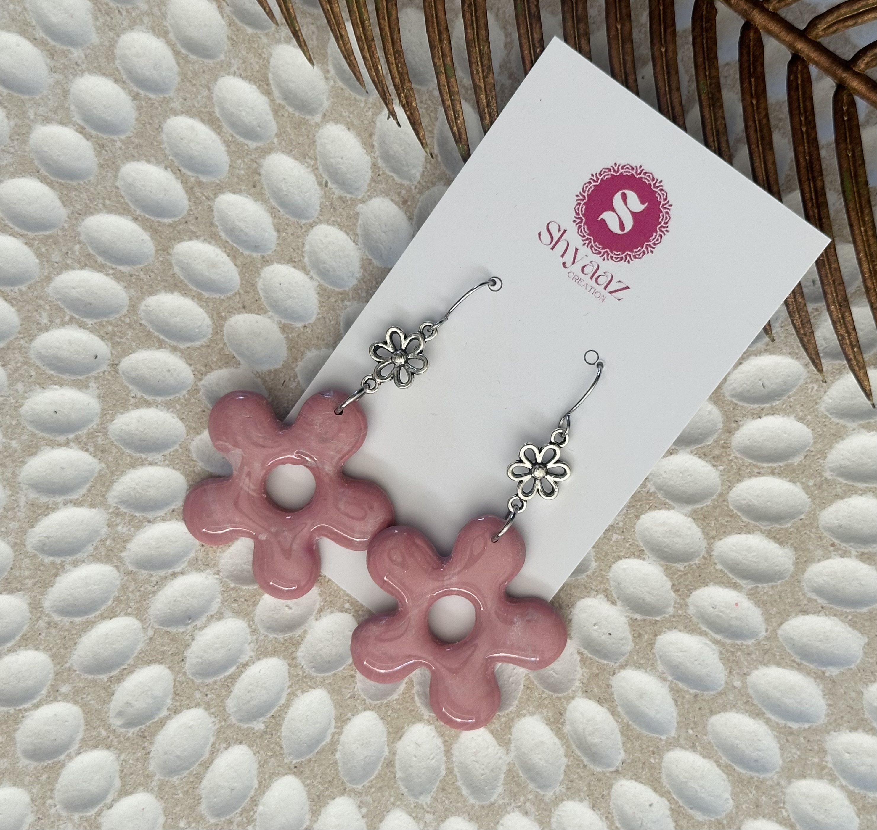 Flower-shaped earrings