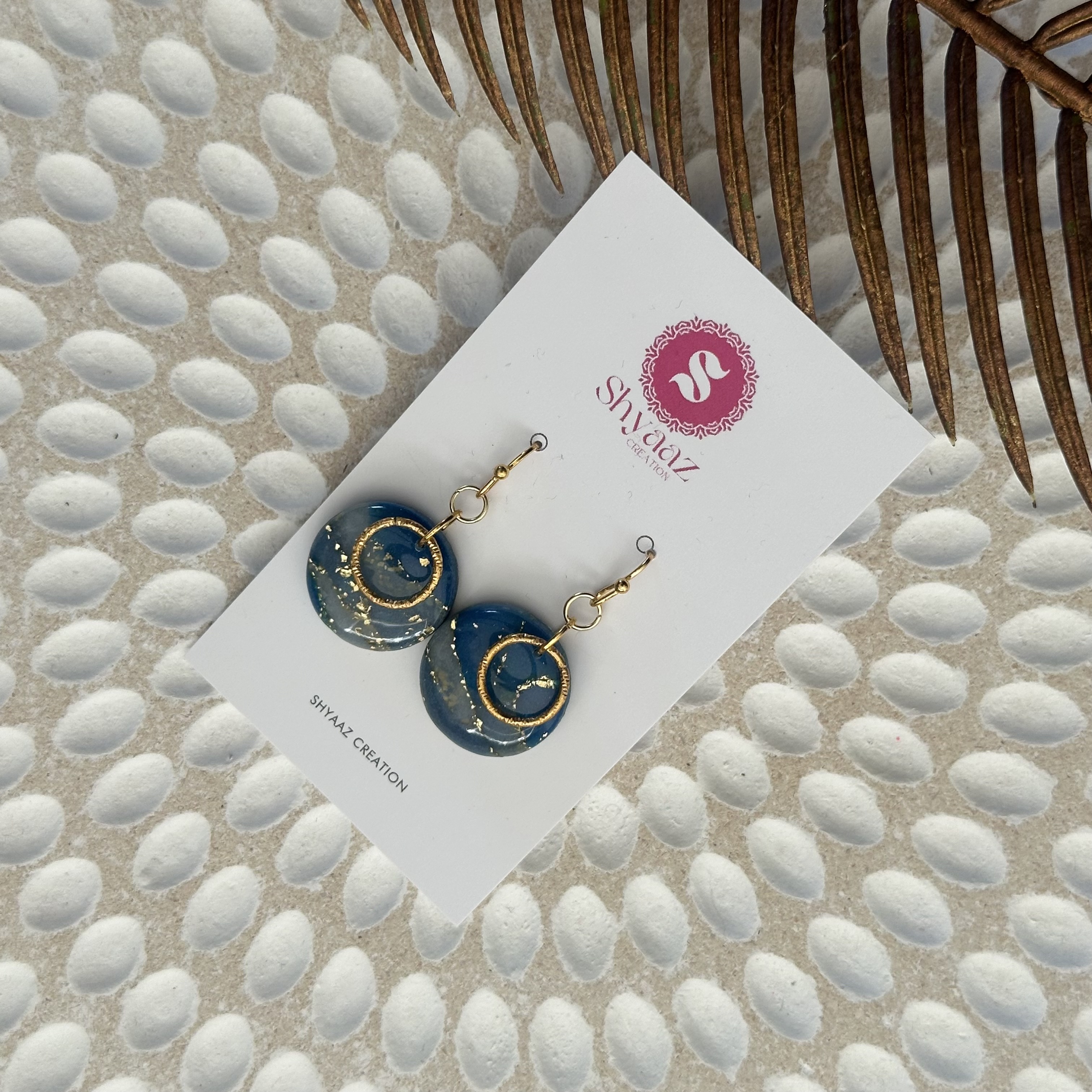 Blue and Golden Earrings
