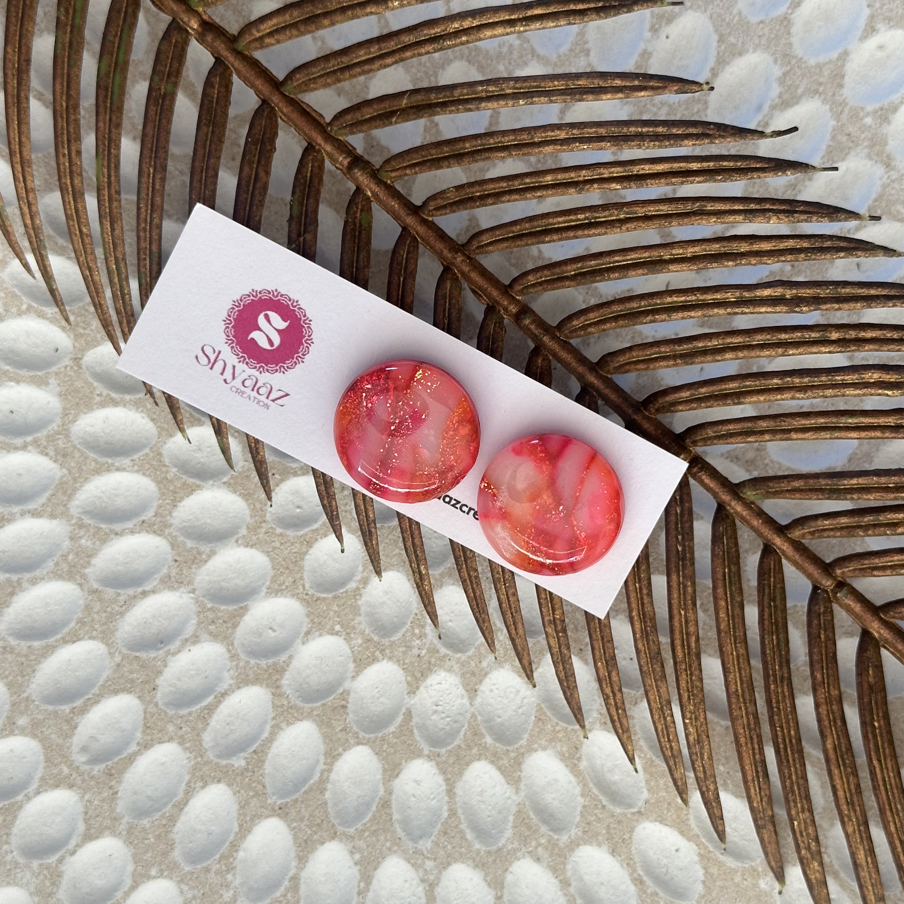 Pink Stud Earrings