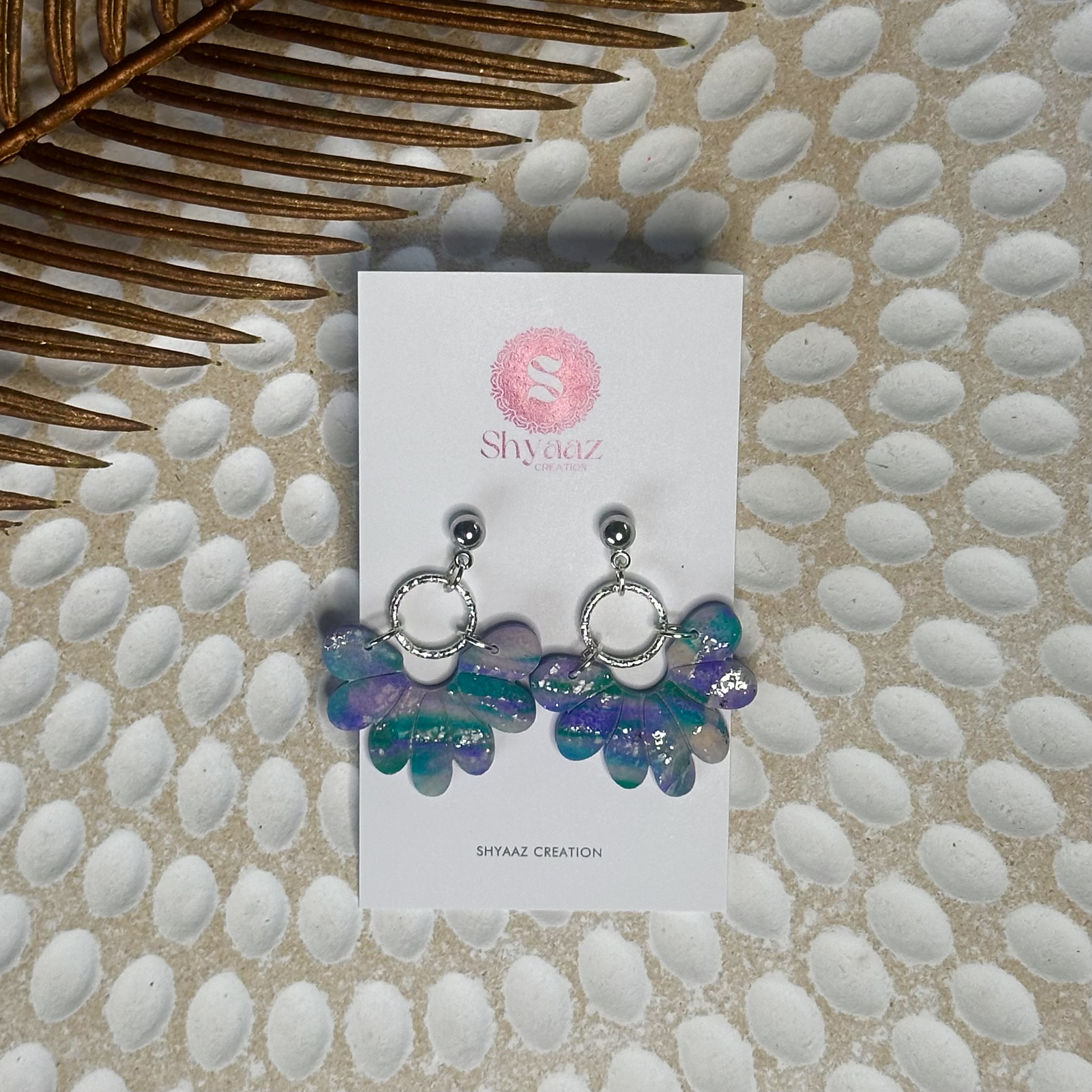 Handcrafted Iridescent Dangle Earrings
