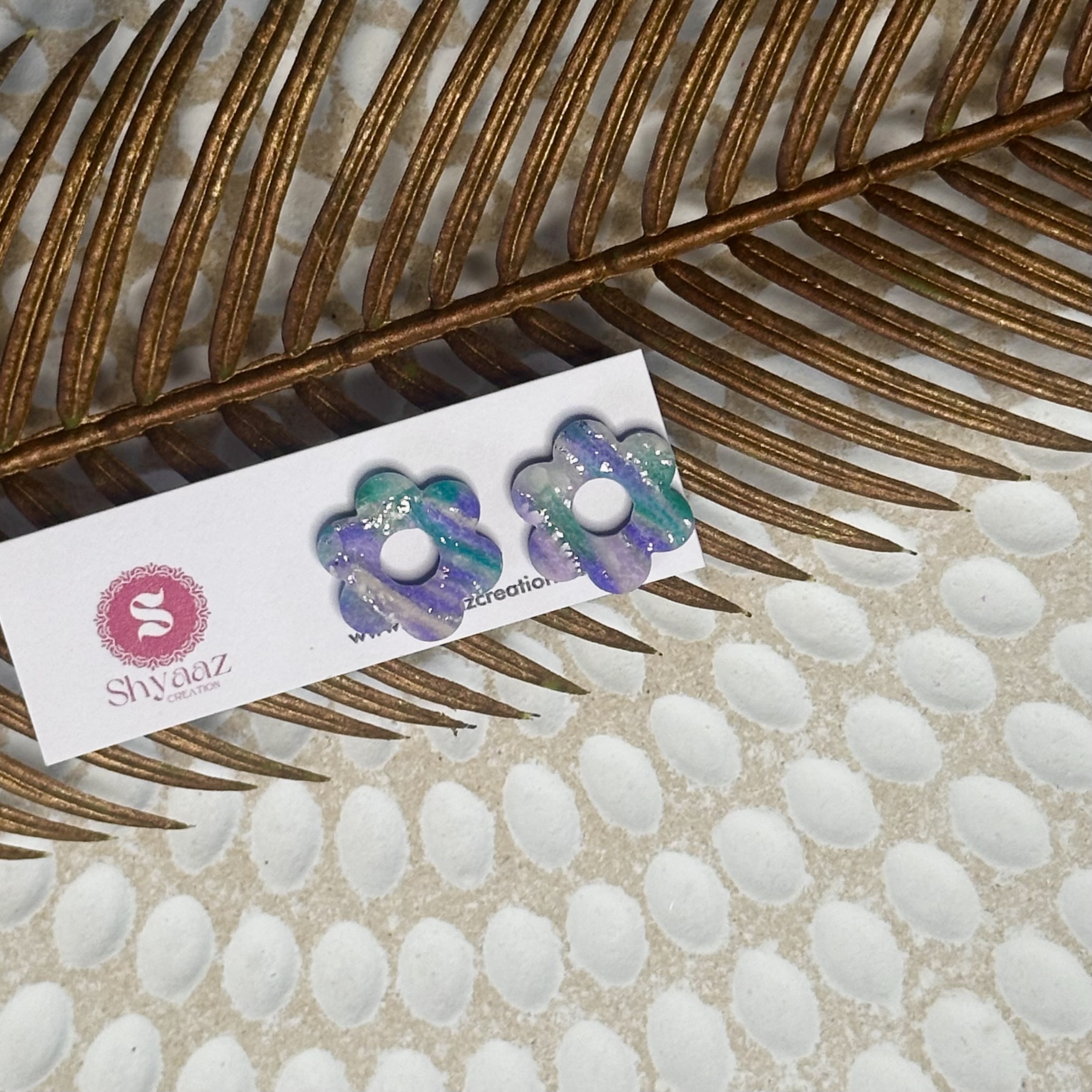 Handcrafted Floral Stud Earrings