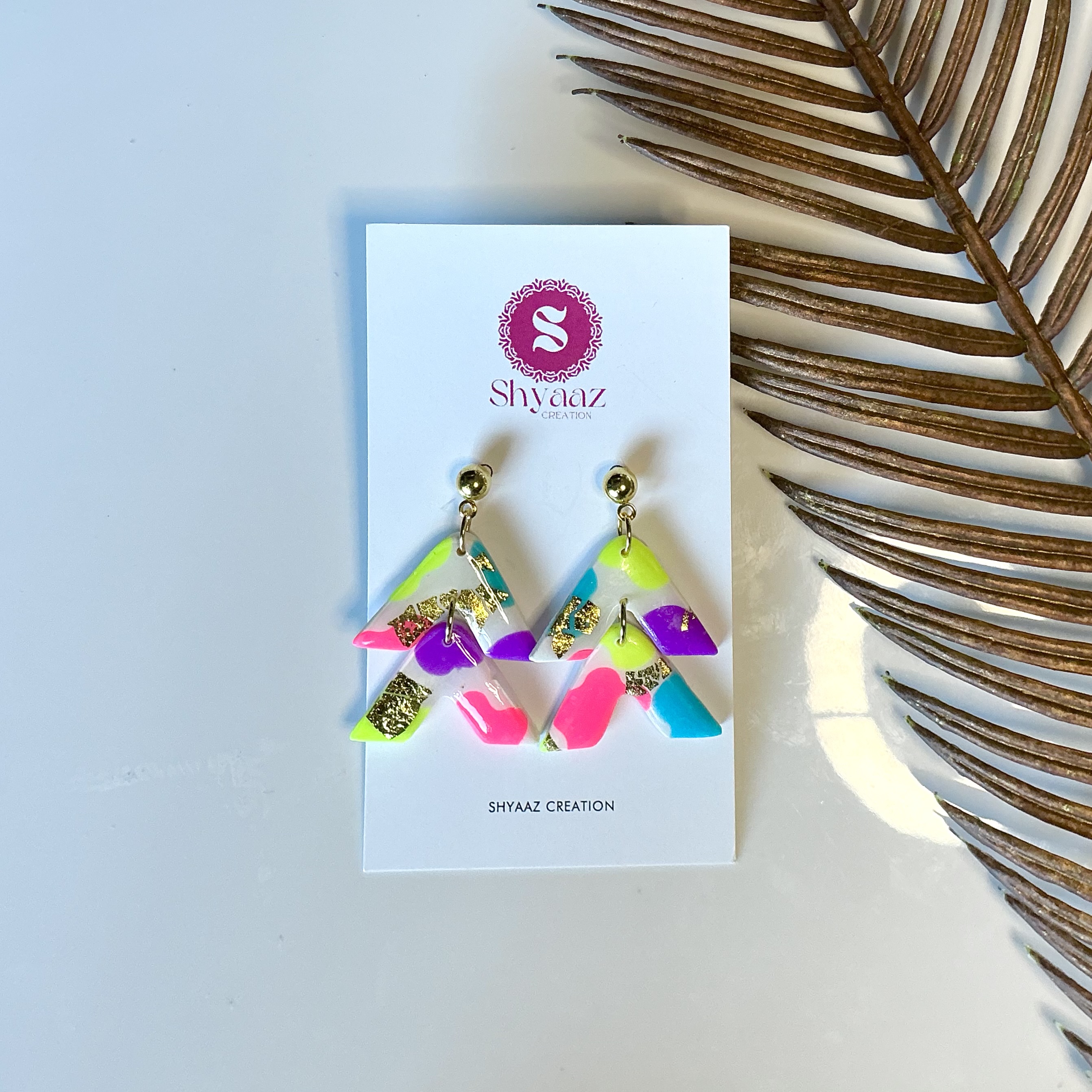 Colorful Geometric Dangle Earrings