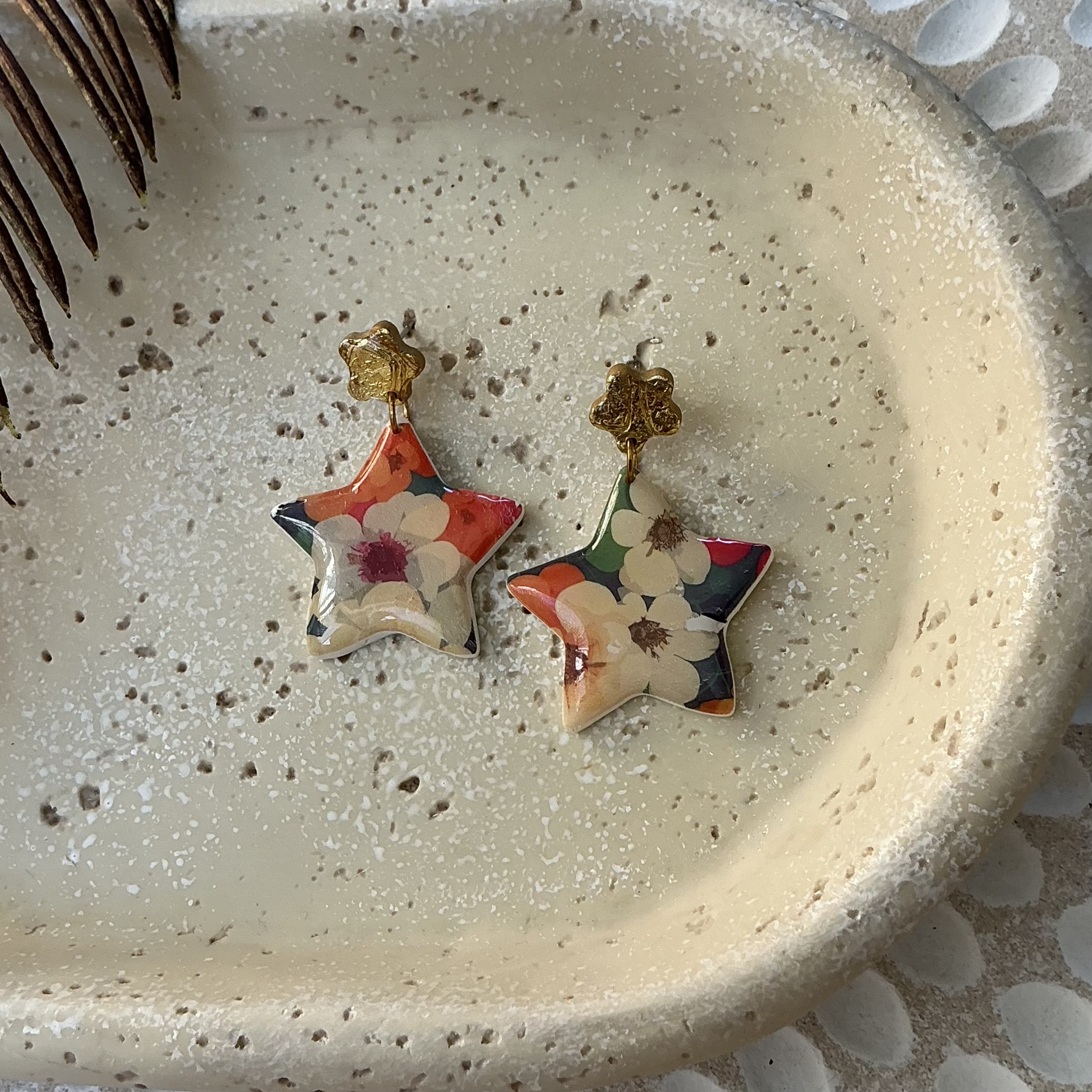 Floral Star Earrings