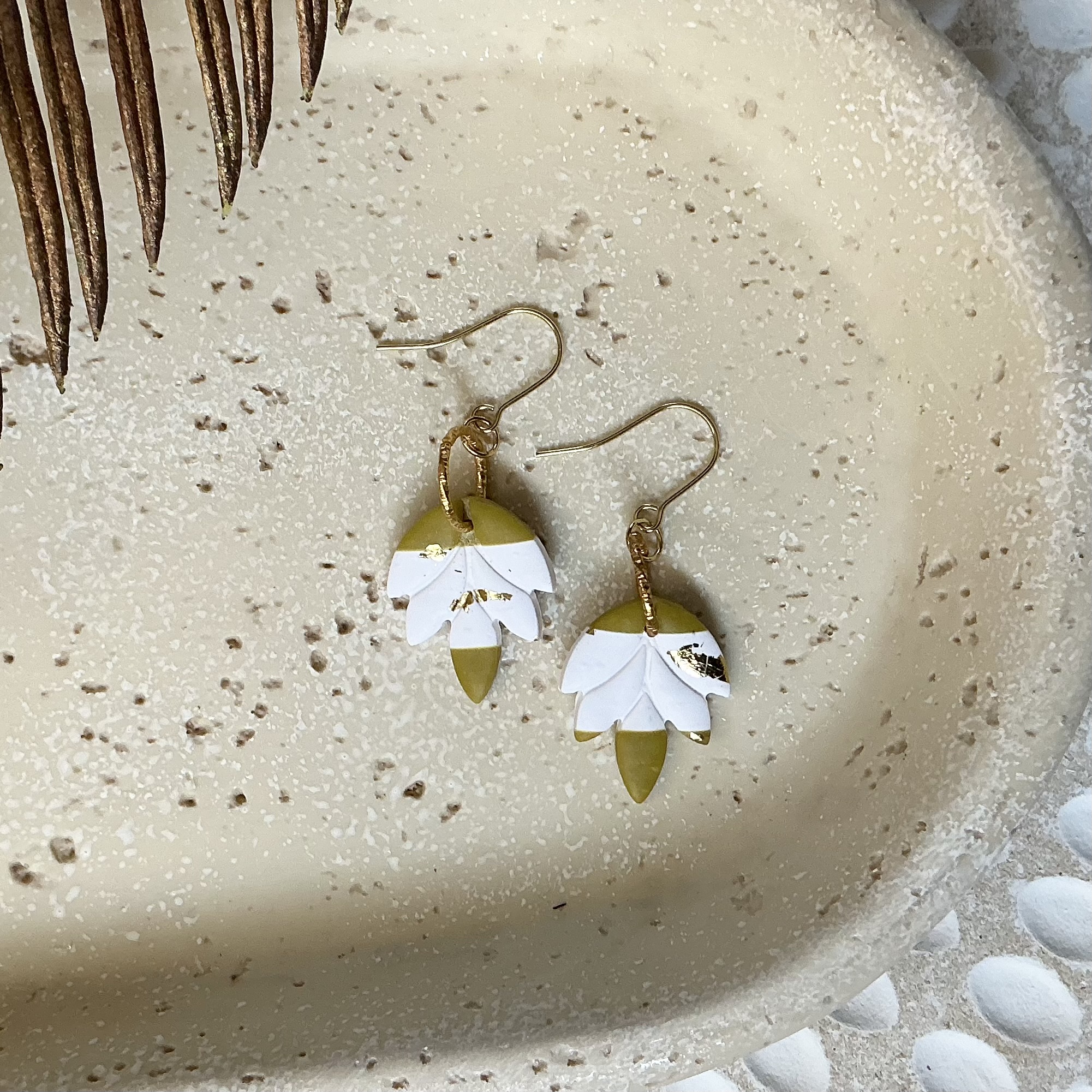 Handcrafted Flower Drop Earrings