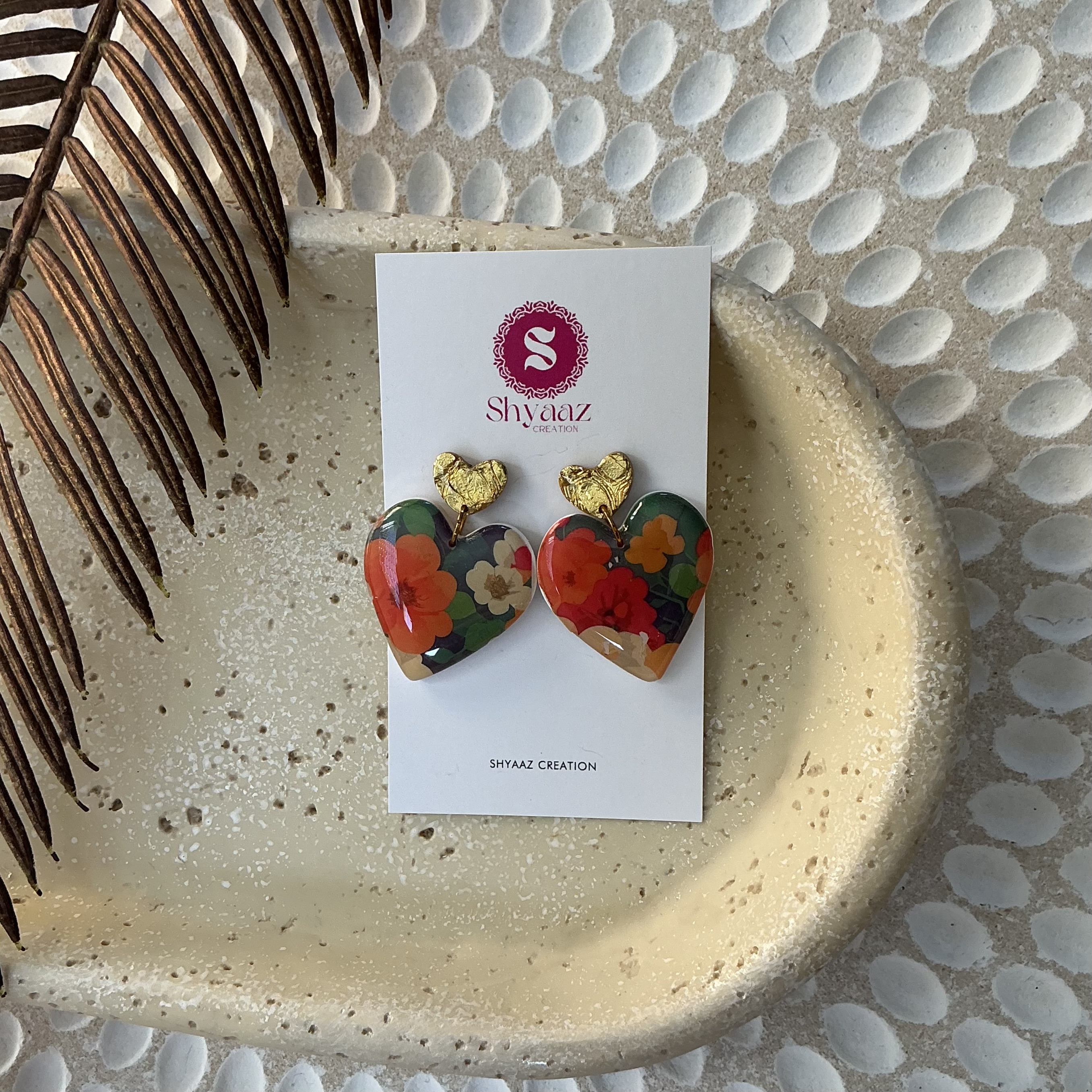 Floral Heart Earrings