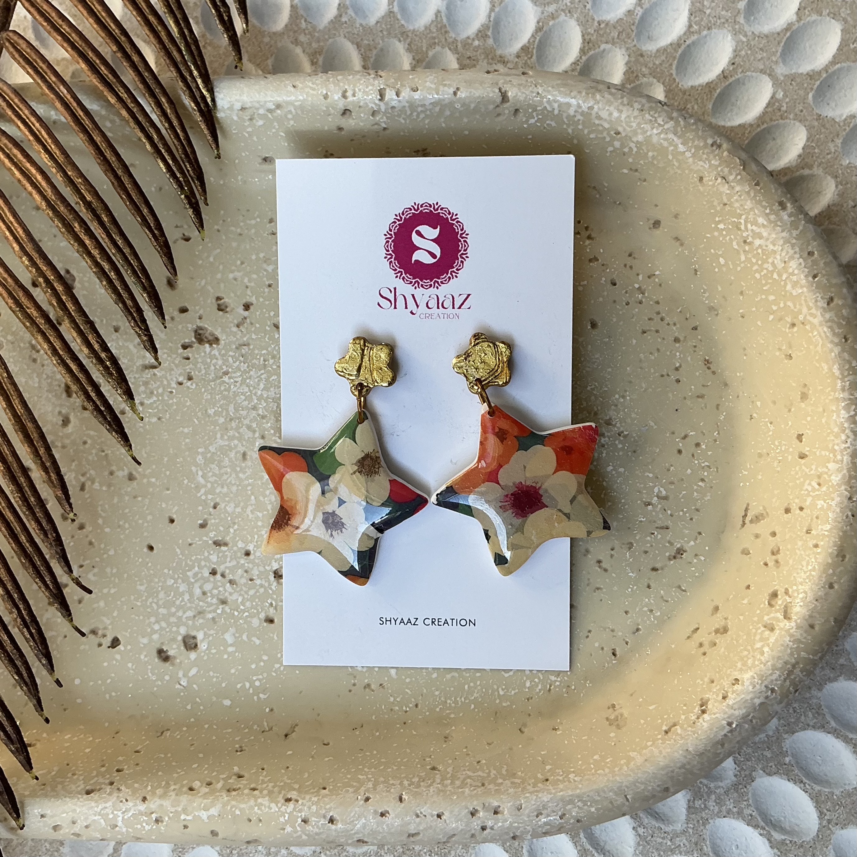 Floral Star Earrings