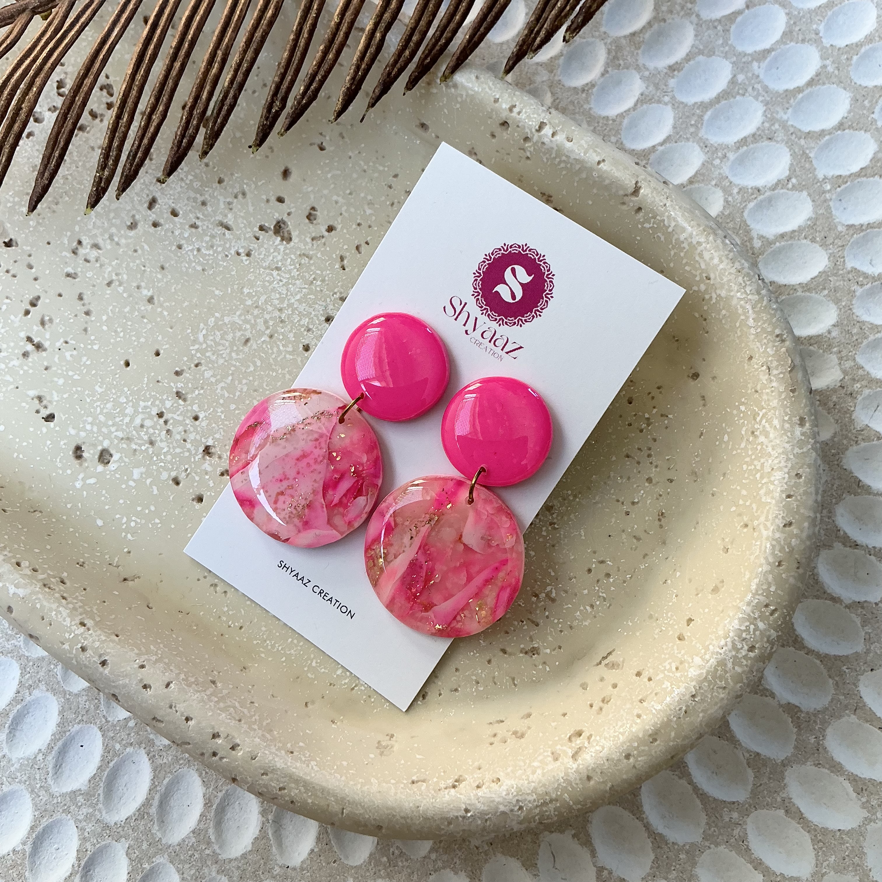 Pink Dangle Earrings