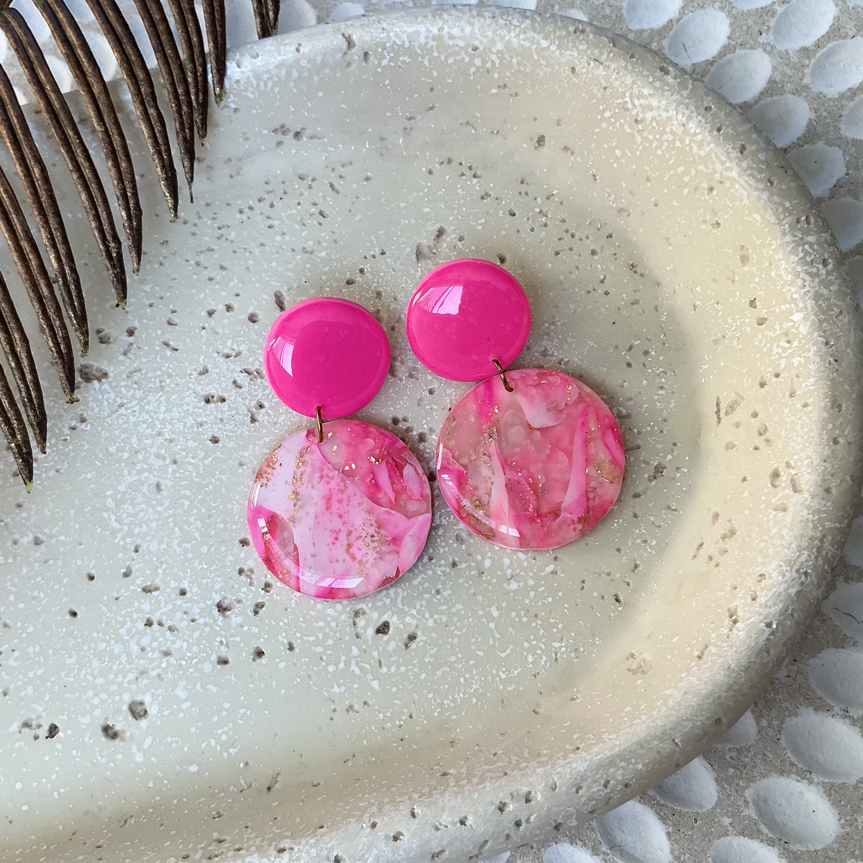 Pink Dangle Earrings