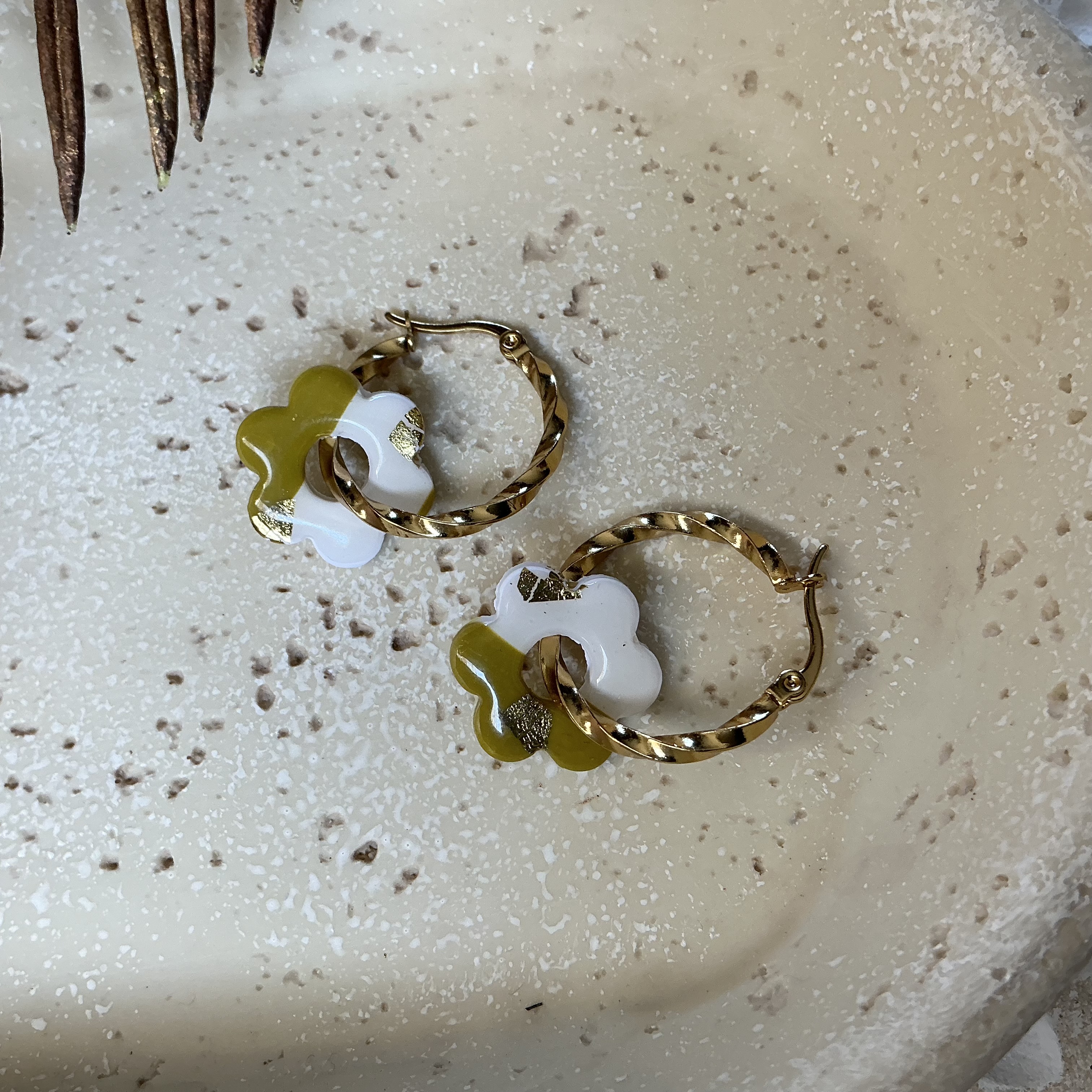 Floral Hoop Earrings