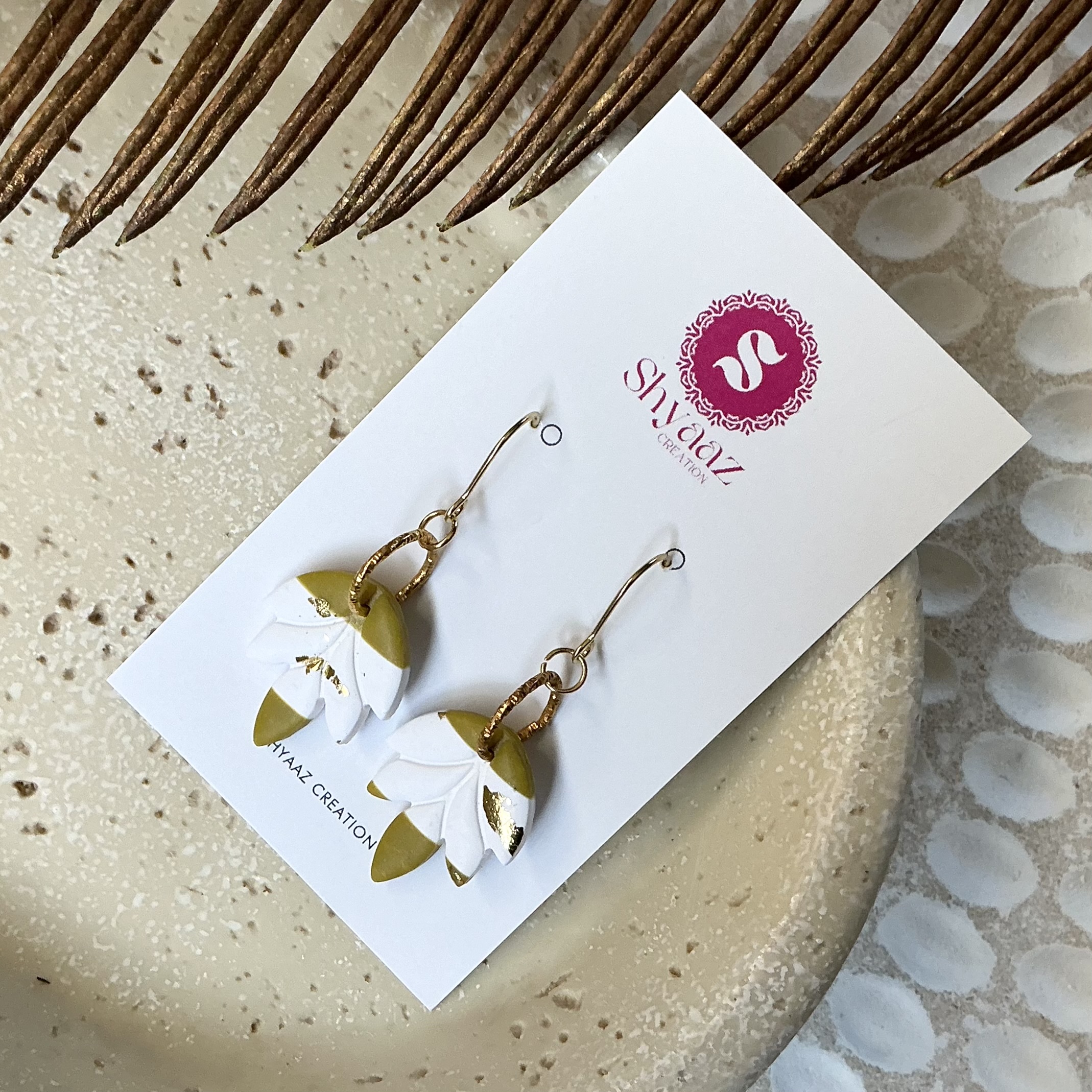 Handcrafted Flower Drop Earrings