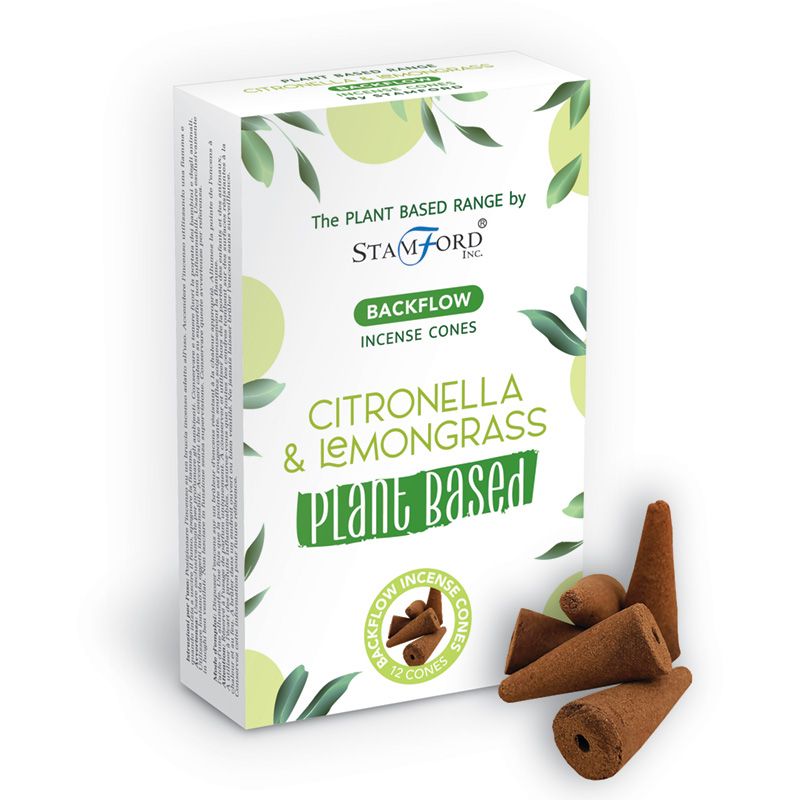 Backflow augaliniai smilkalų kūgiai – Citronella ir citrinžolė
